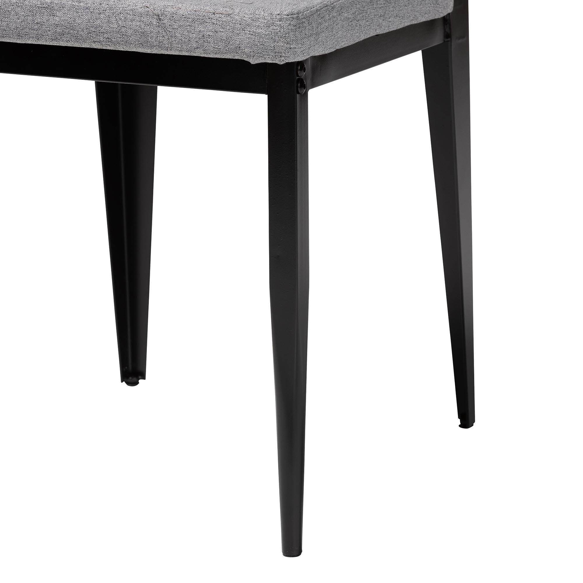 Bishop Industrial Fabric and Metal Dining Set