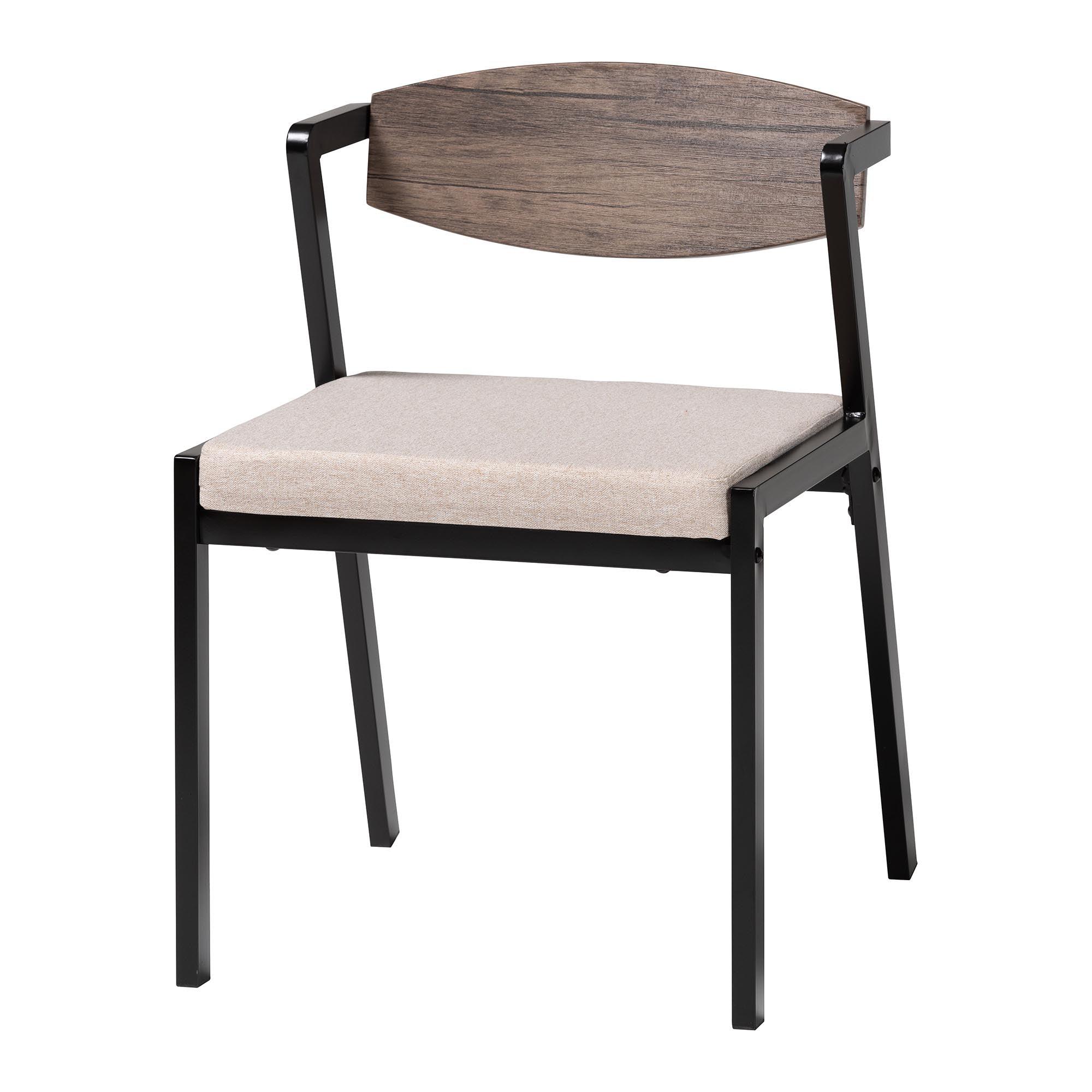 Revelin Industrial Fabric and Metal Dining Set