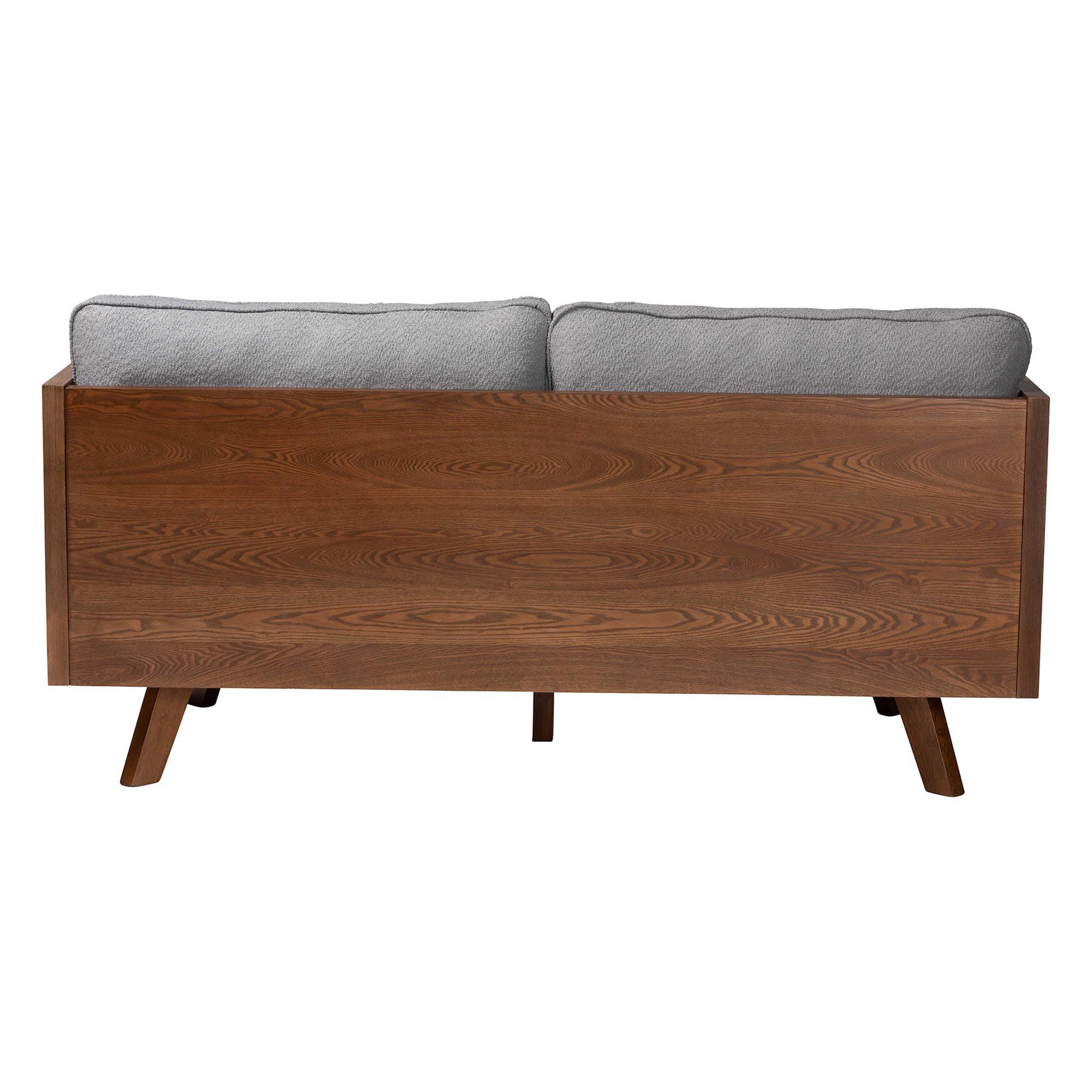 Uriel Mid-Century Modern Boucle Fabric Sofa