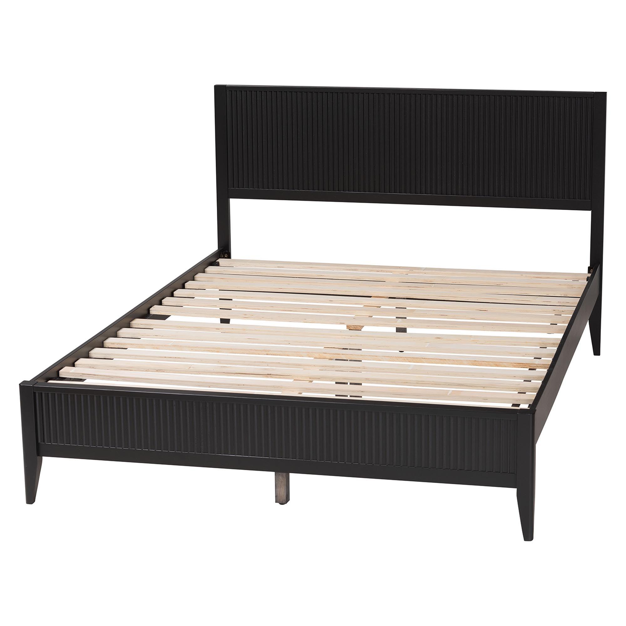 Primrose Mid-Century Fluted Wood Platform Bed