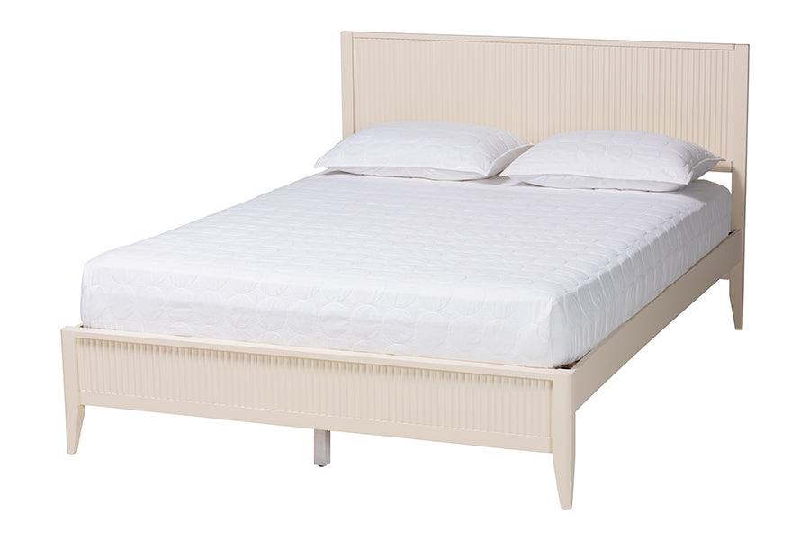 Primrose Mid-Century Fluted Wood Platform Bed