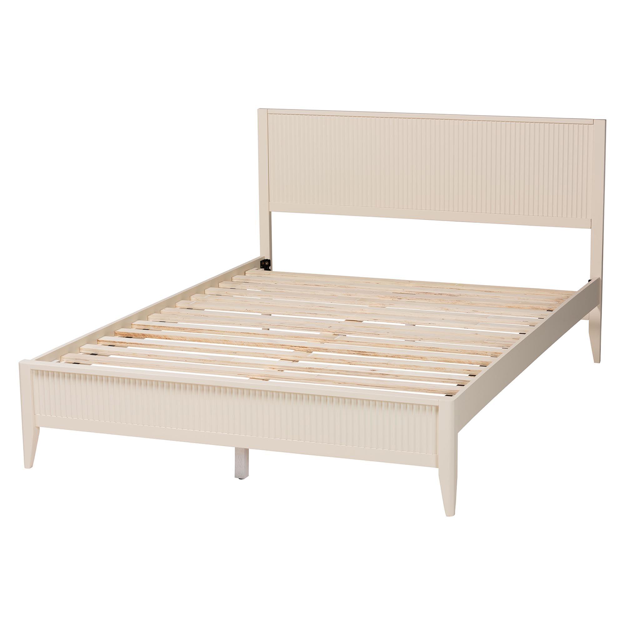 Primrose Mid-Century Fluted Wood Platform Bed