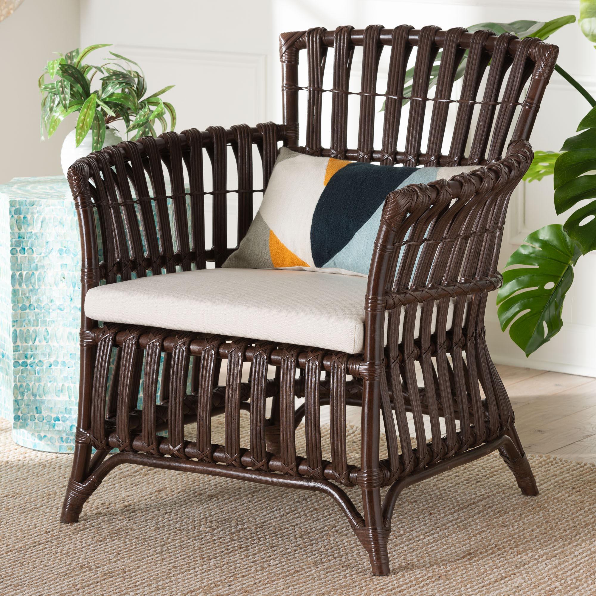 bali & pari Brooklyn Bohemian Very Rattan Arm Chair