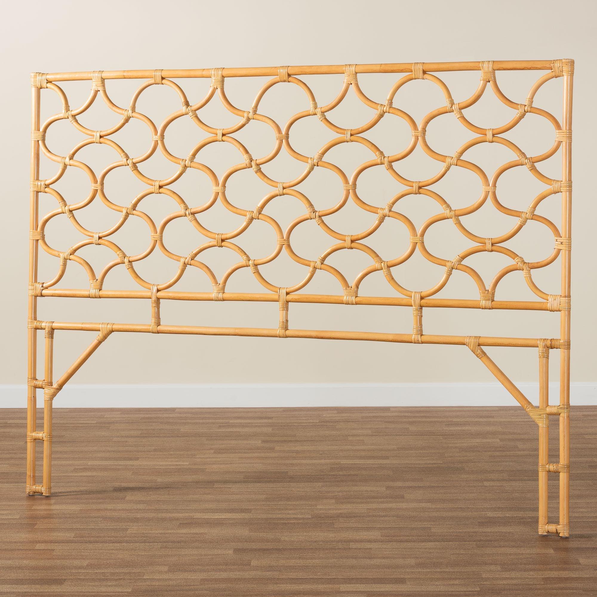 bali & pari Kalcya Bohemian Rattan Standalone Headboard