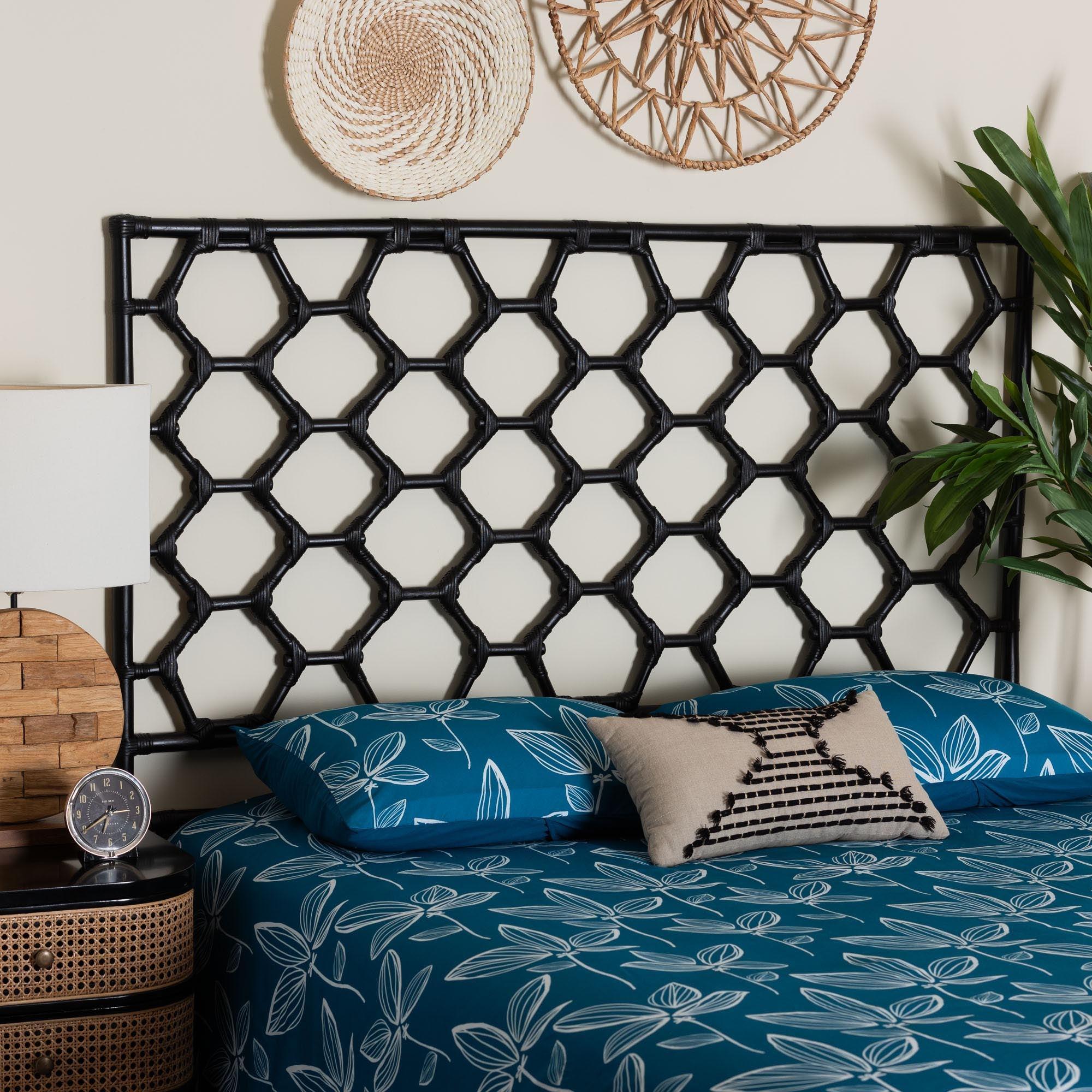 bali & pari Revonda Bohemian Rattan Standalone Headboard