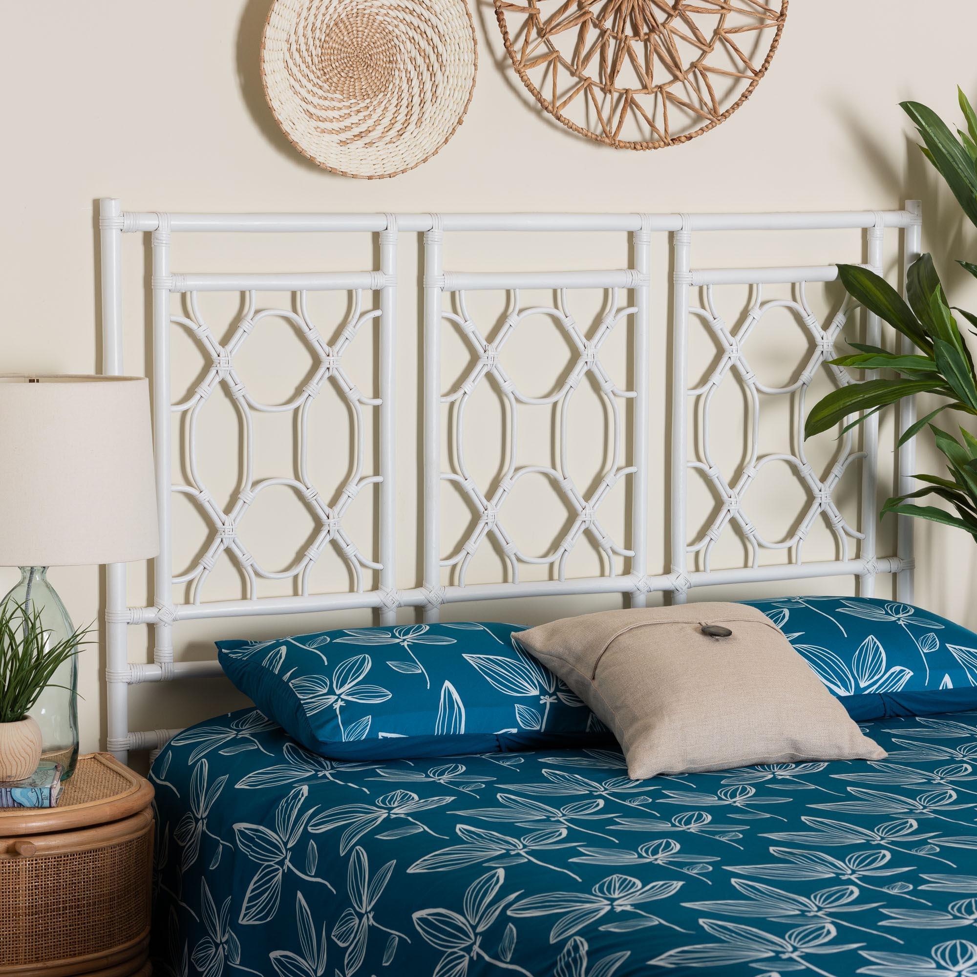 bali & pari Sampson Bohemian Rattan Standalone Headboard