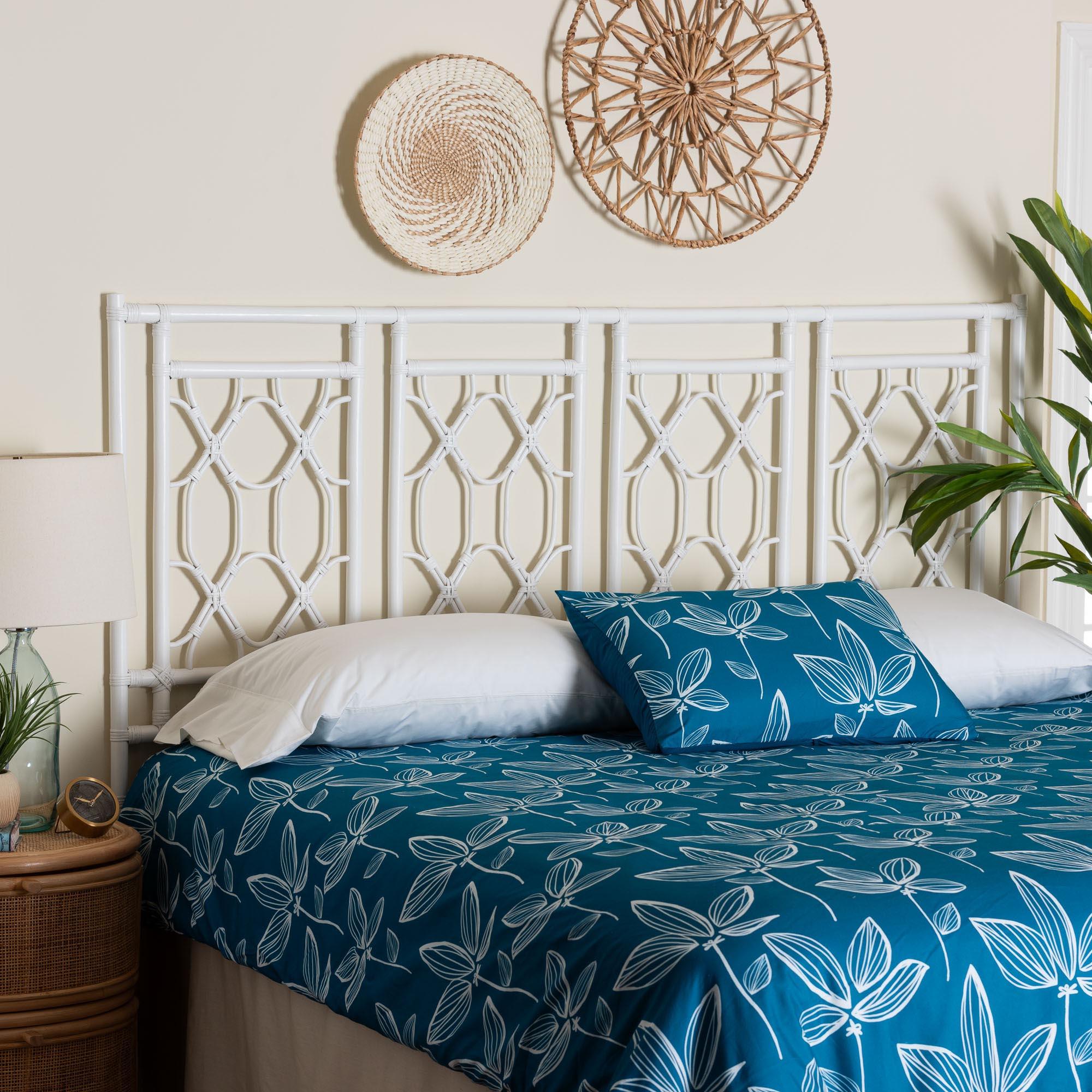 bali & pari Sampson Bohemian Rattan Standalone Headboard