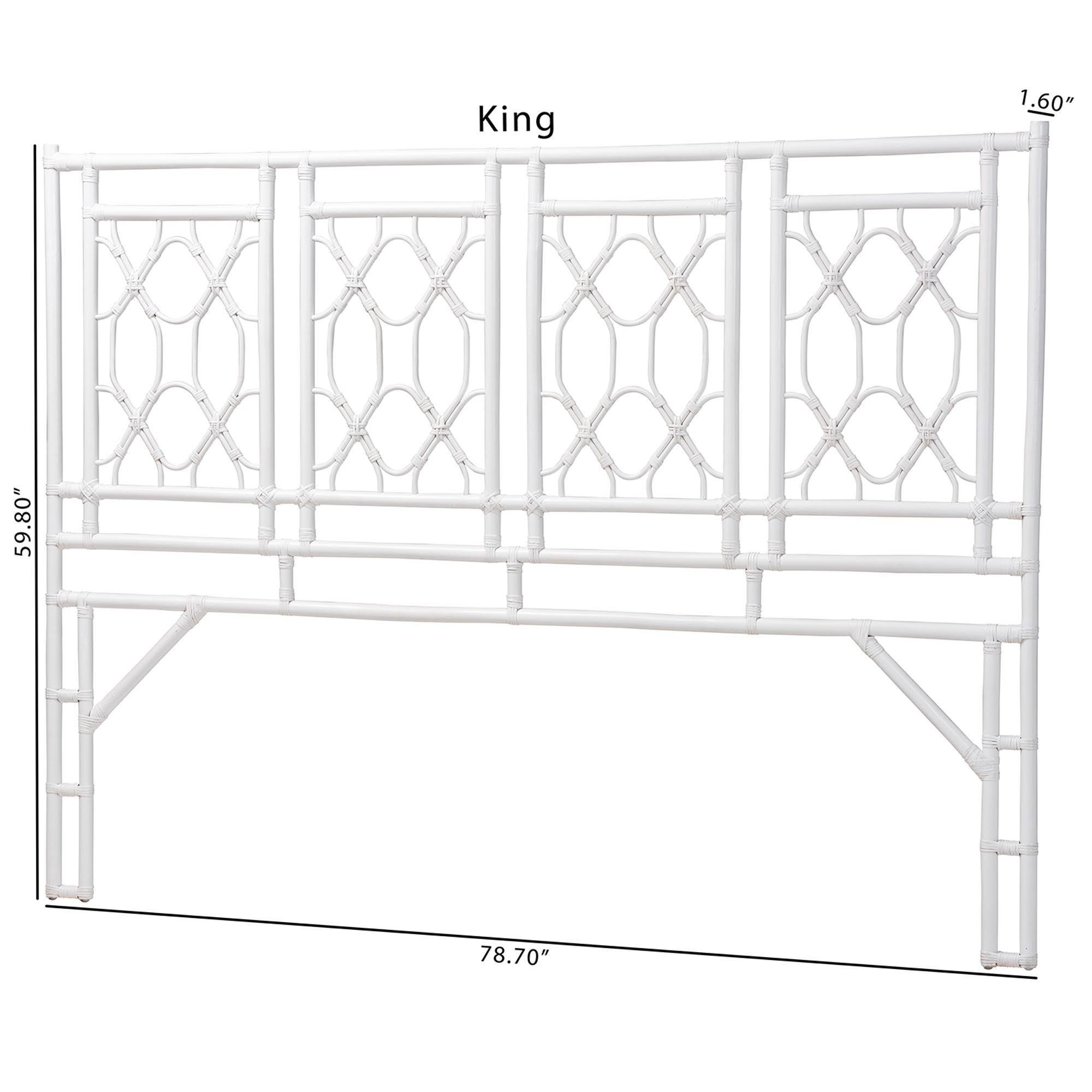 bali & pari Sampson Bohemian Rattan Standalone Headboard