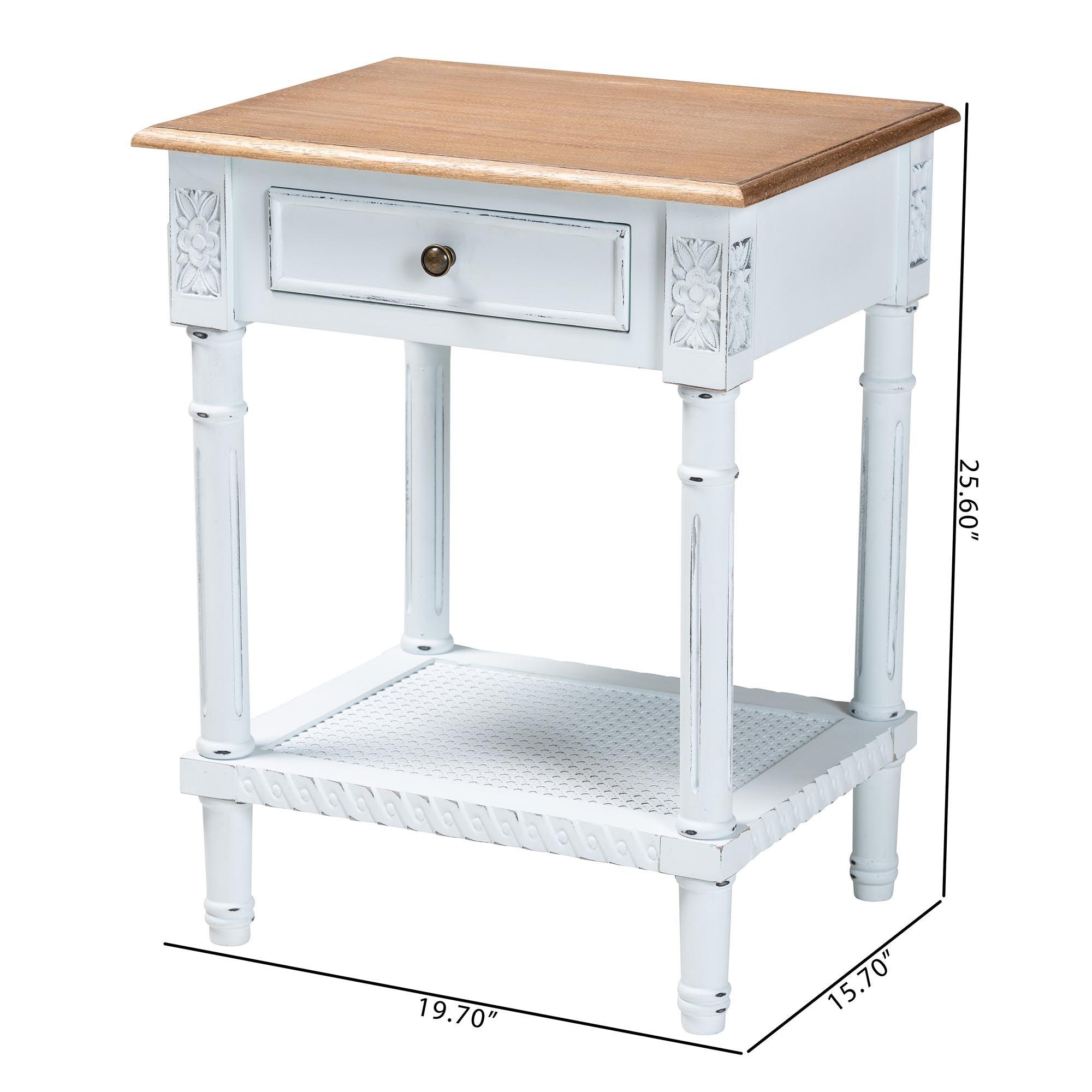 Legrand Classic French Two-Tone and 1-Drawer End Table