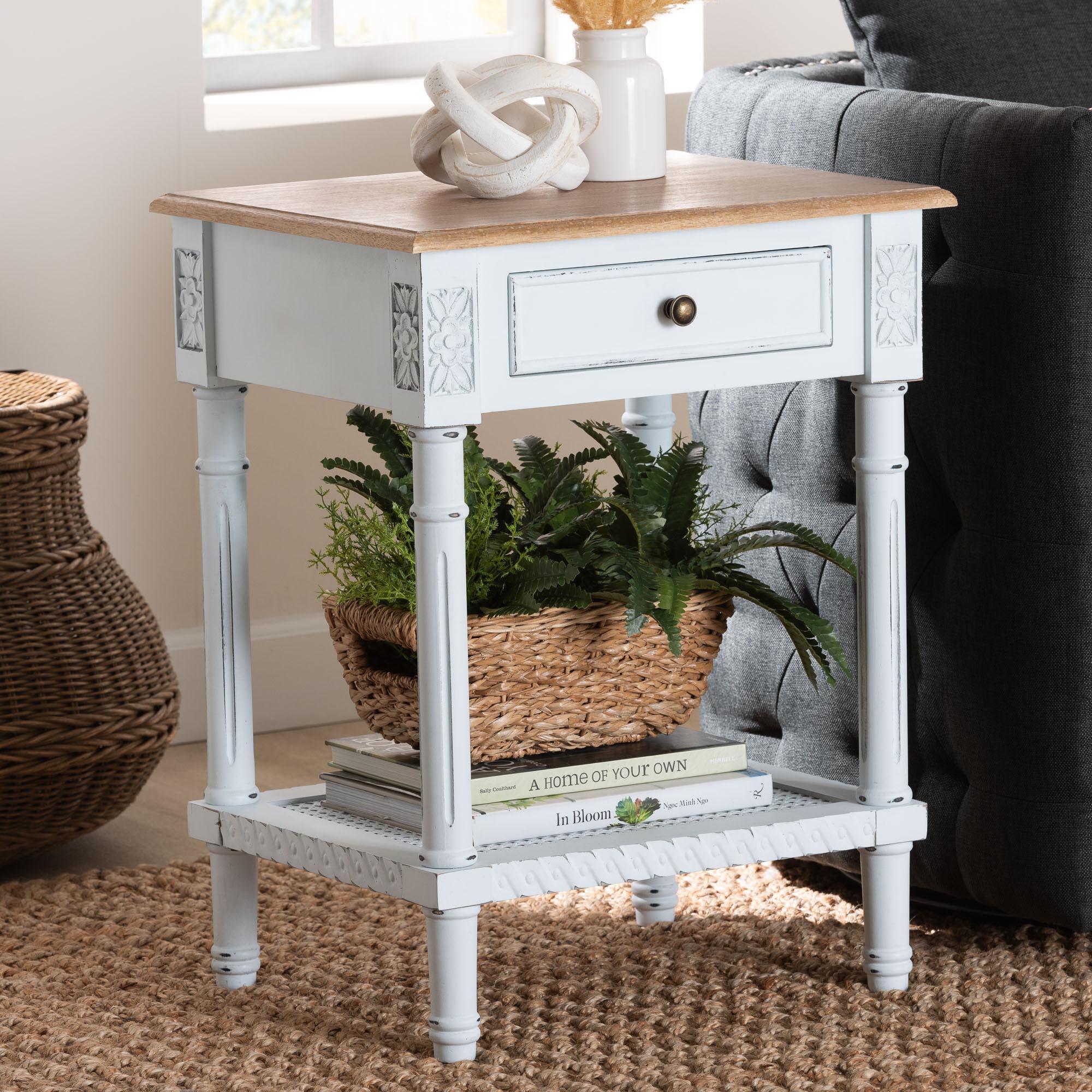 Legrand Classic French Two-Tone and 1-Drawer End Table