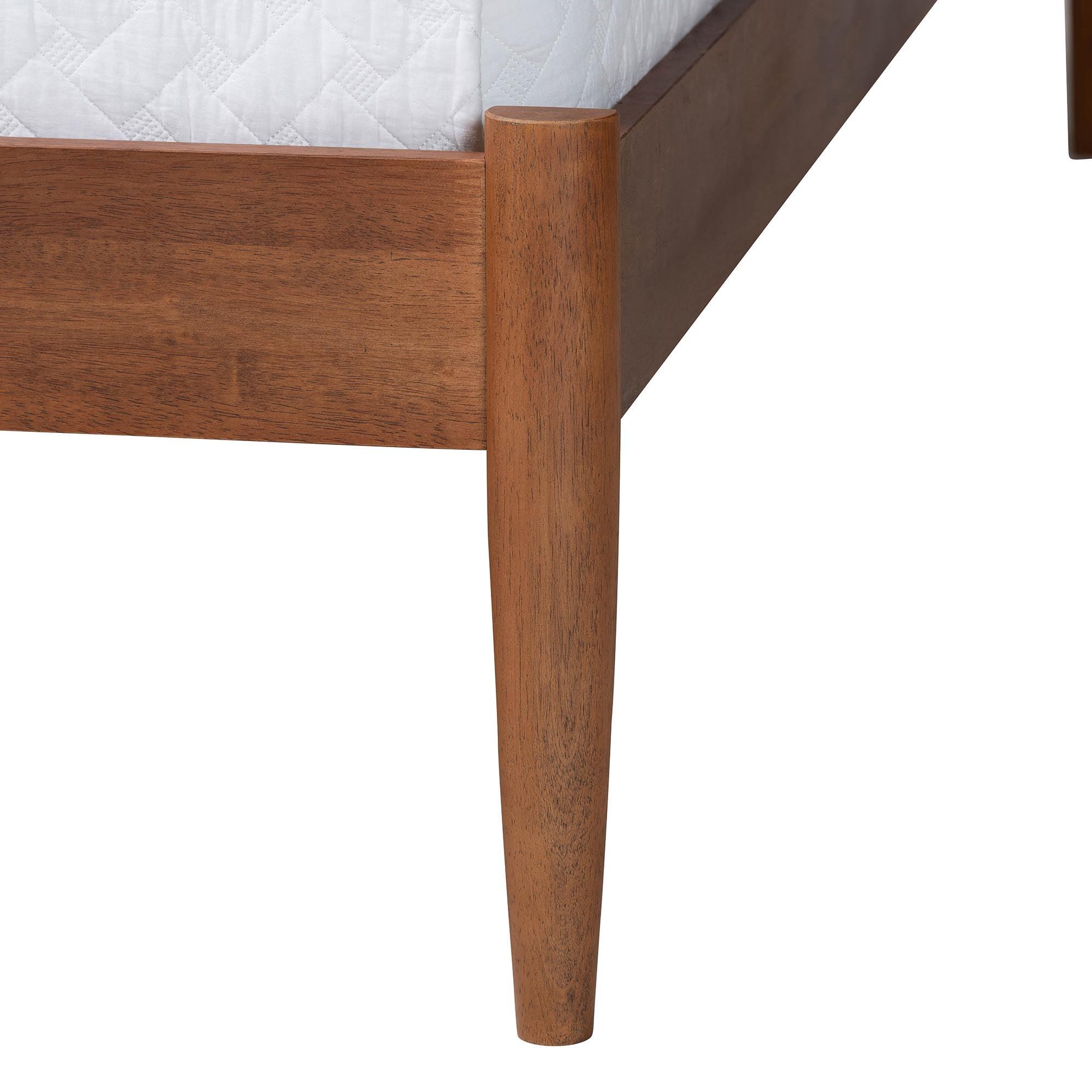 Maeron Mid-Century Modern Platform Bed with Spindle Headboard