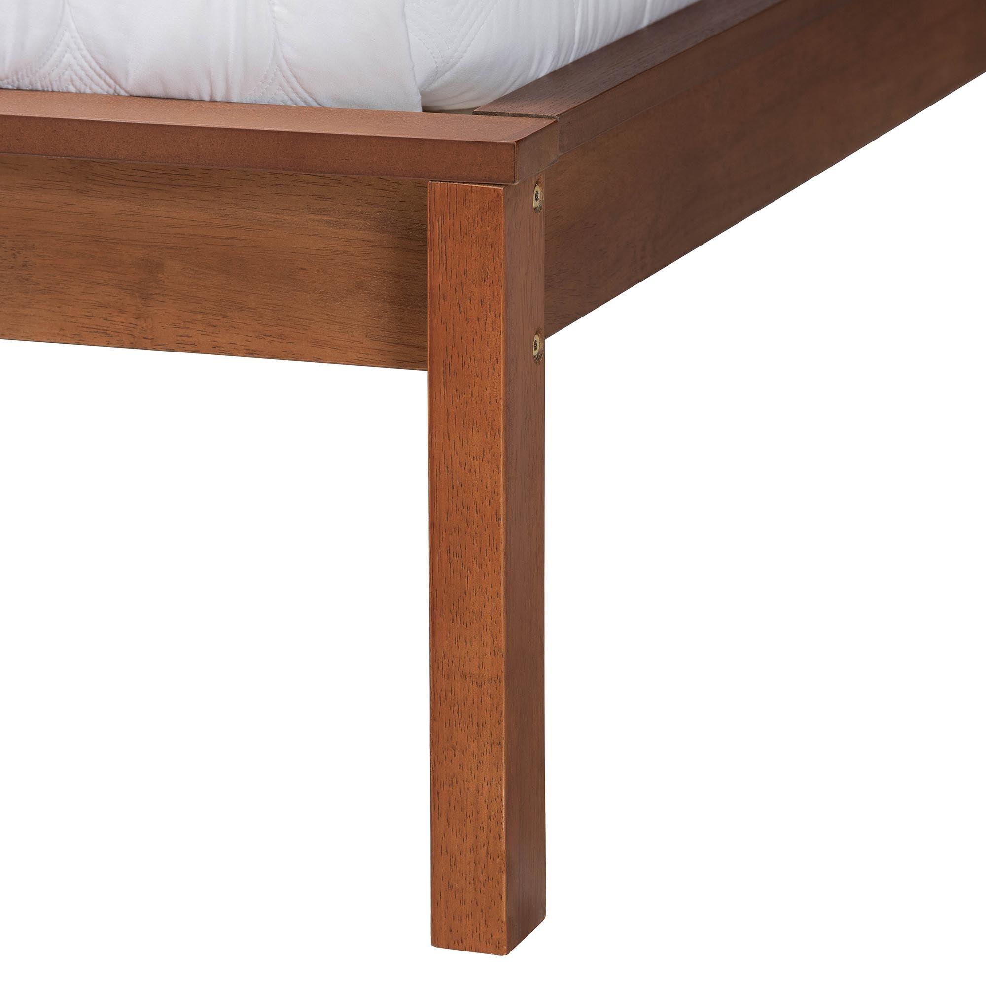 Cascadia Mid-Century Modern Wood Wingback Platform Bed