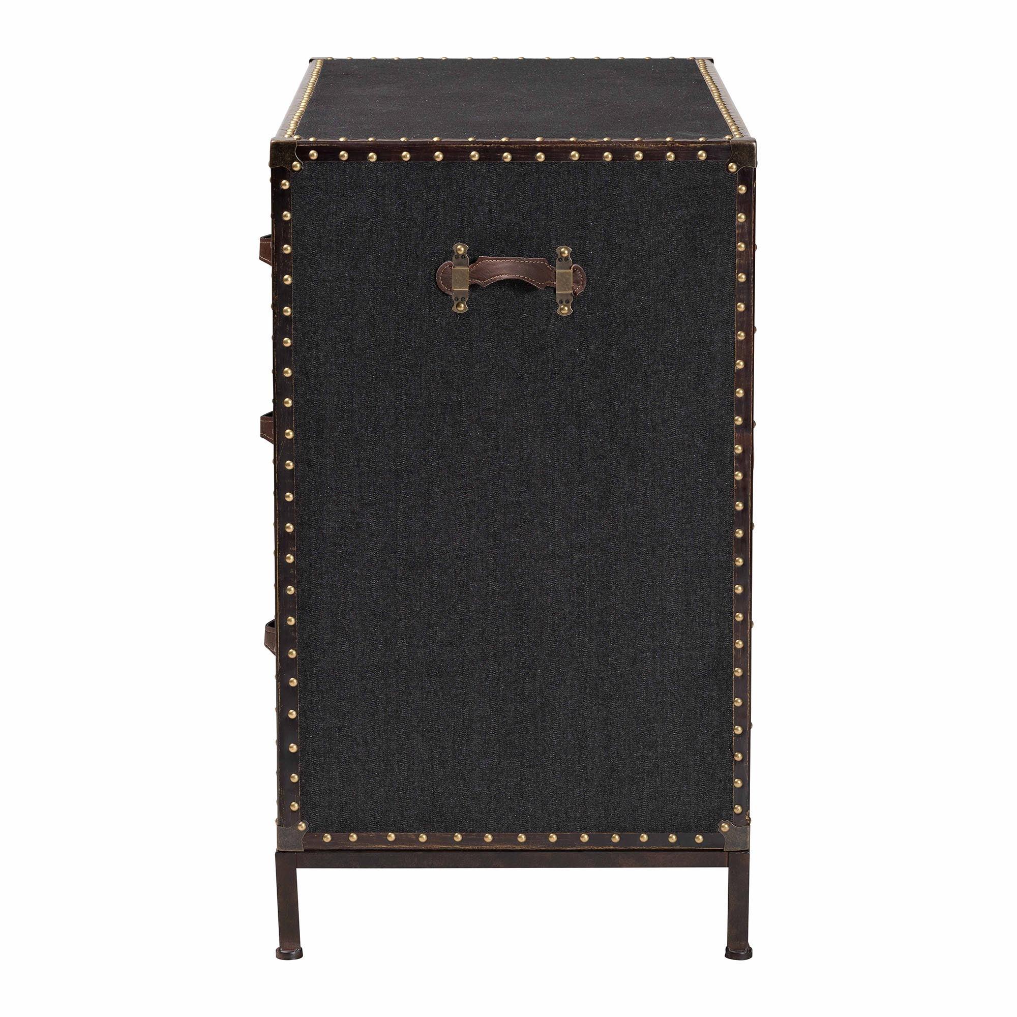 Benton Vintage Canvas 4-Drawer Storage Cabinet