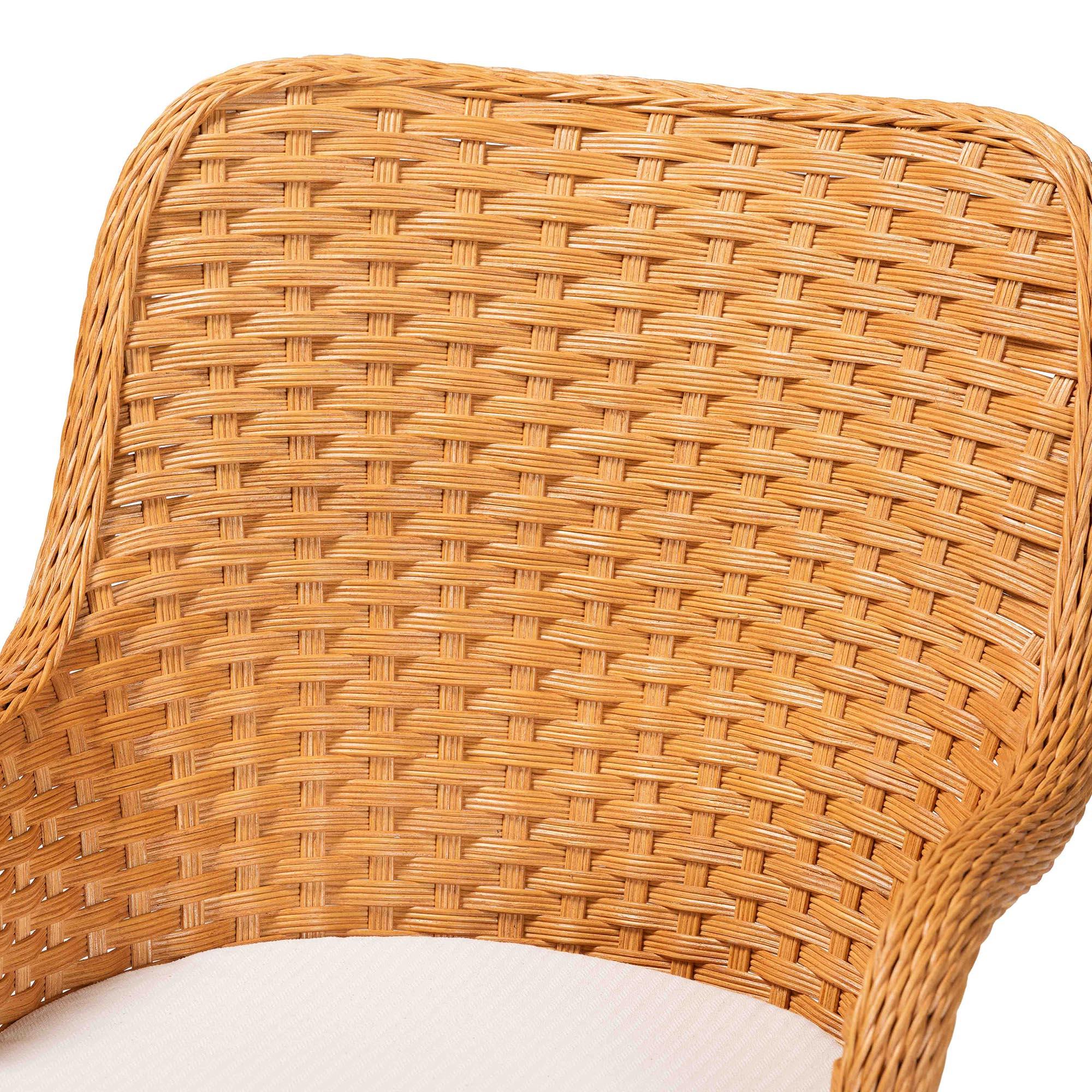 bali & pari Celsie Bohemian Light Honey Rattan Dining Chair