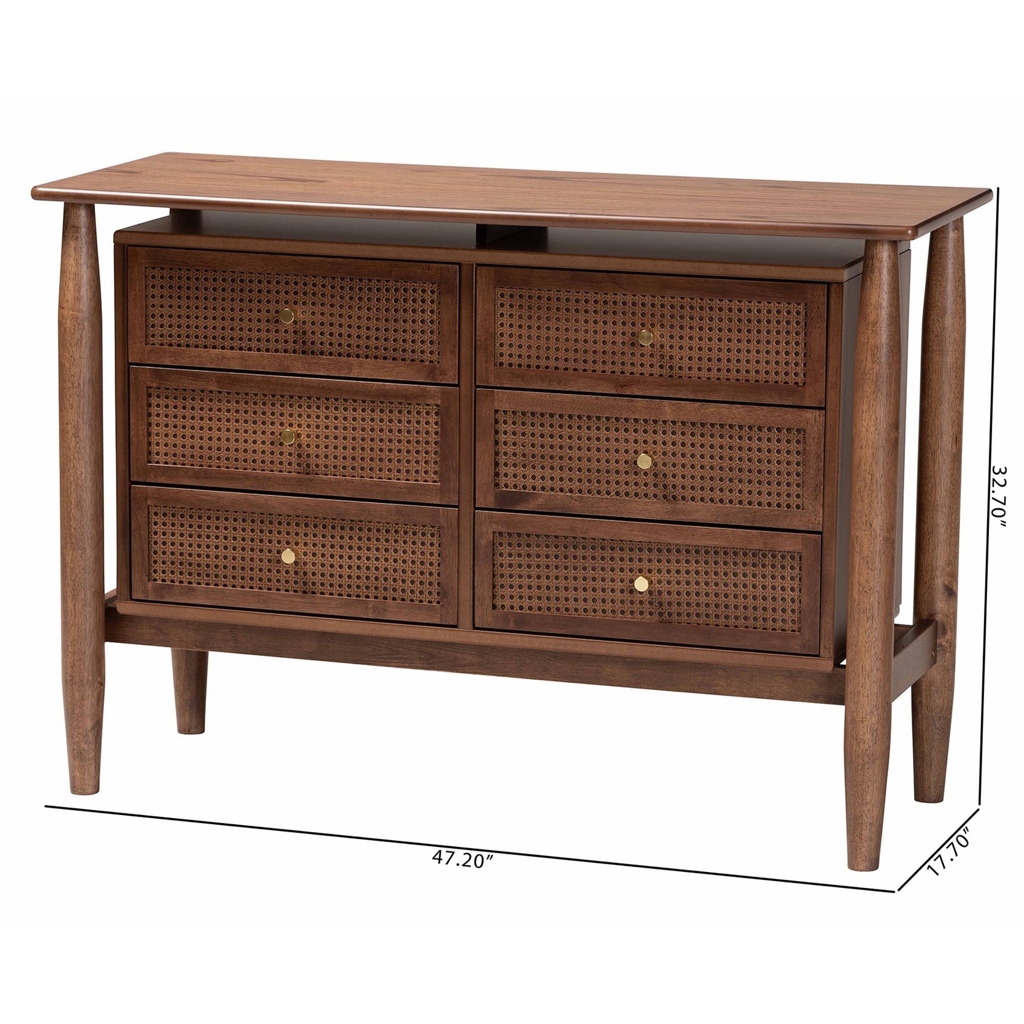 Alyssa Japandi Wood 6-Drawer Dresser