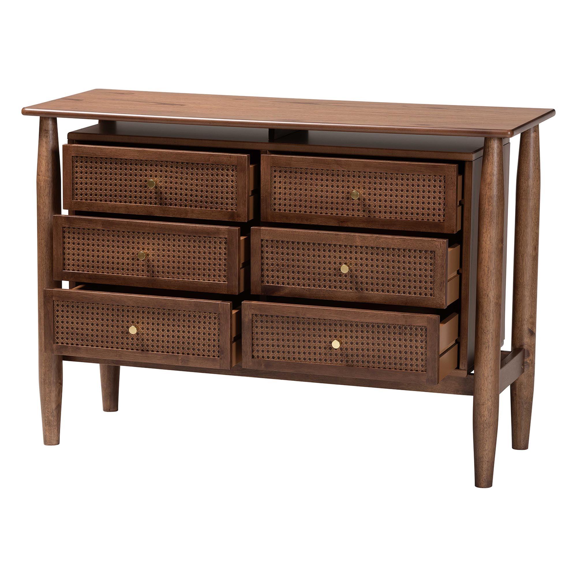 Alyssa Japandi Wood 6-Drawer Dresser