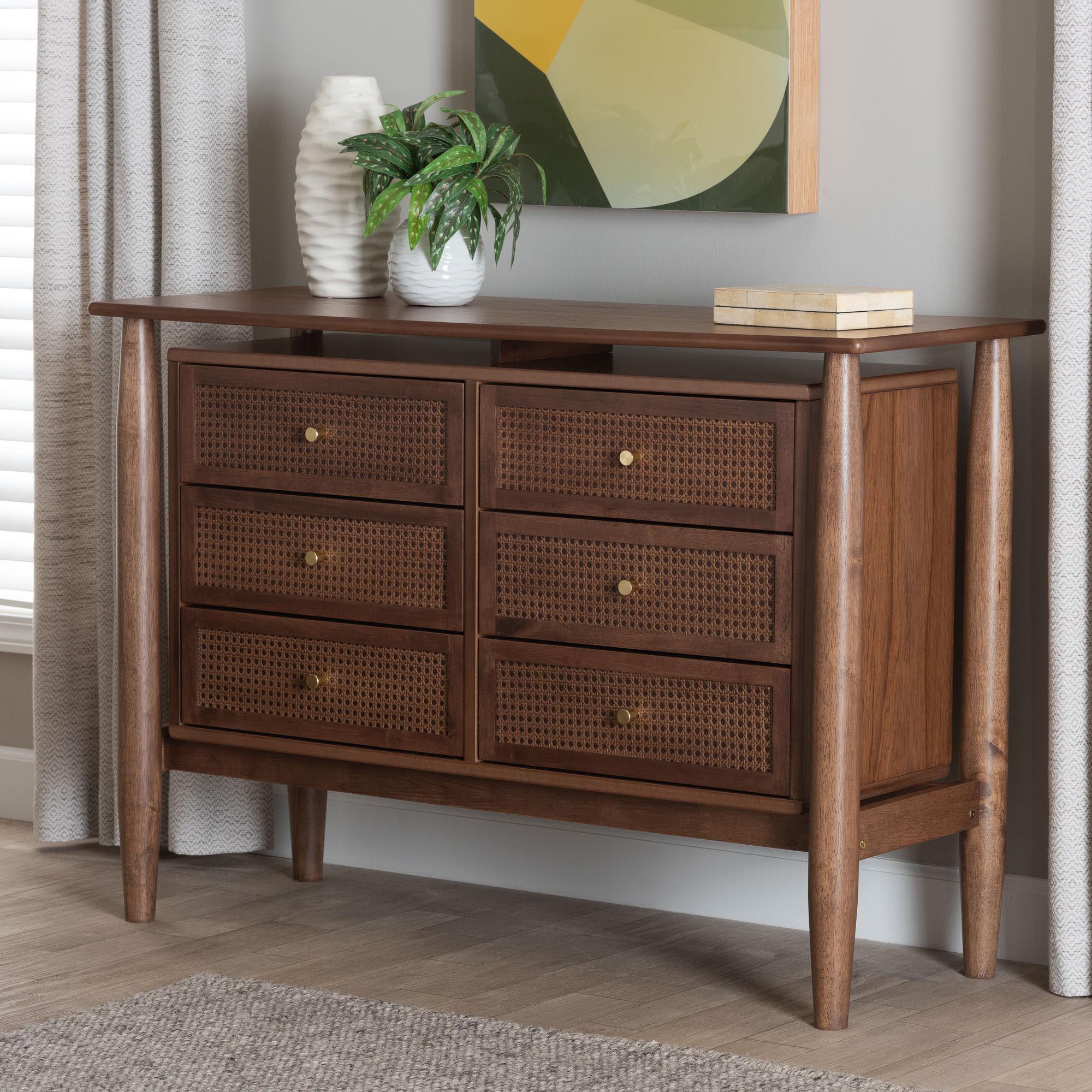 Alyssa Japandi Wood 6-Drawer Dresser