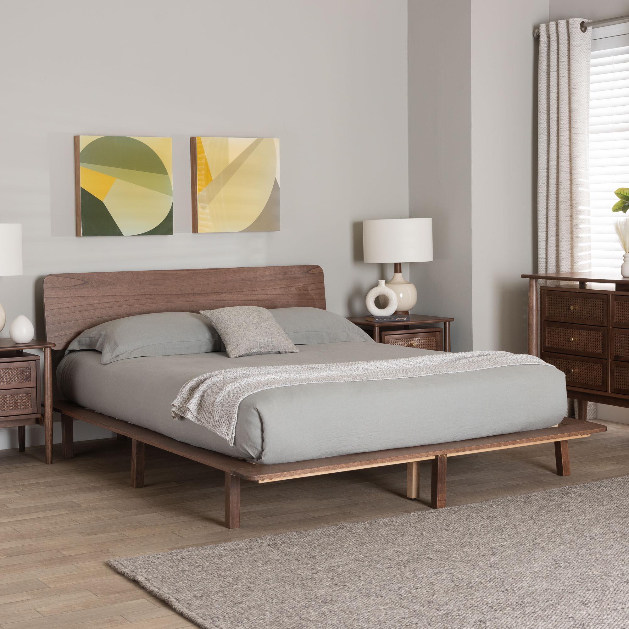 Alyssa Japandi Wood Platform Bed