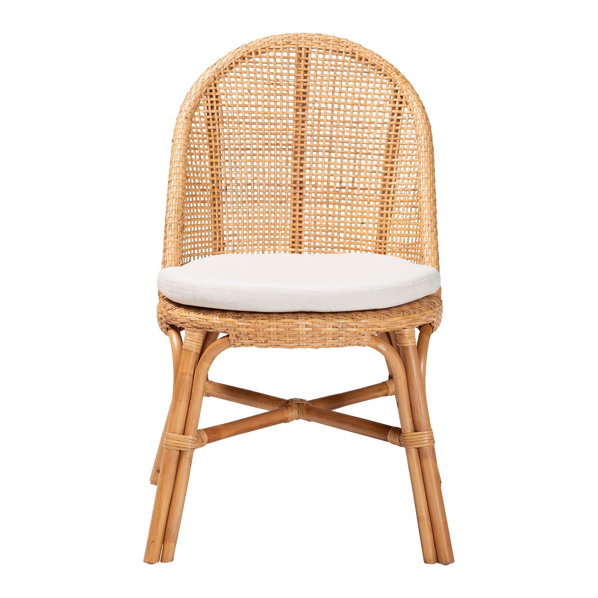 bali & pari Daniela Bohemian Light Honey Rattan Dining Chair