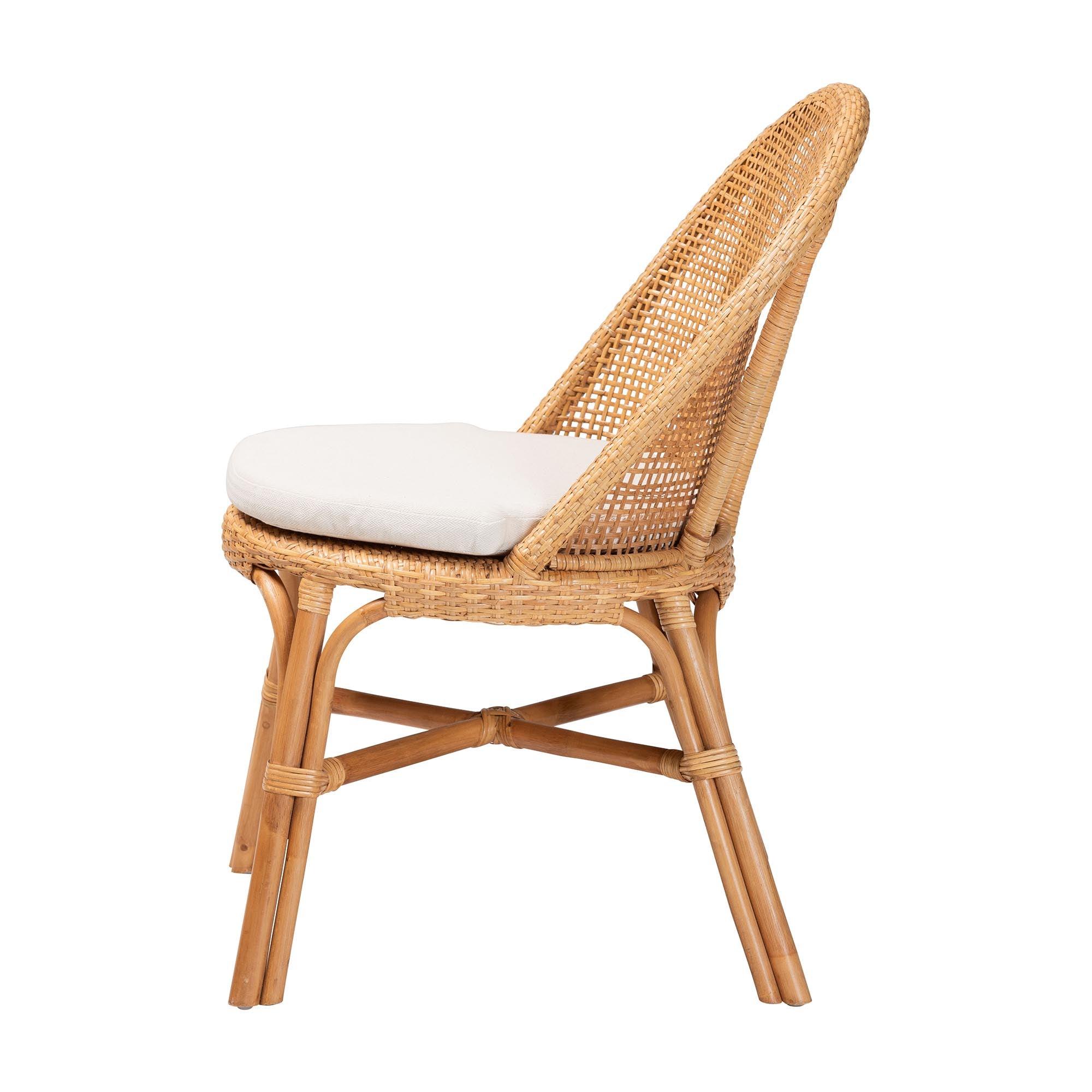 bali & pari Daniela Bohemian Light Honey Rattan Dining Chair