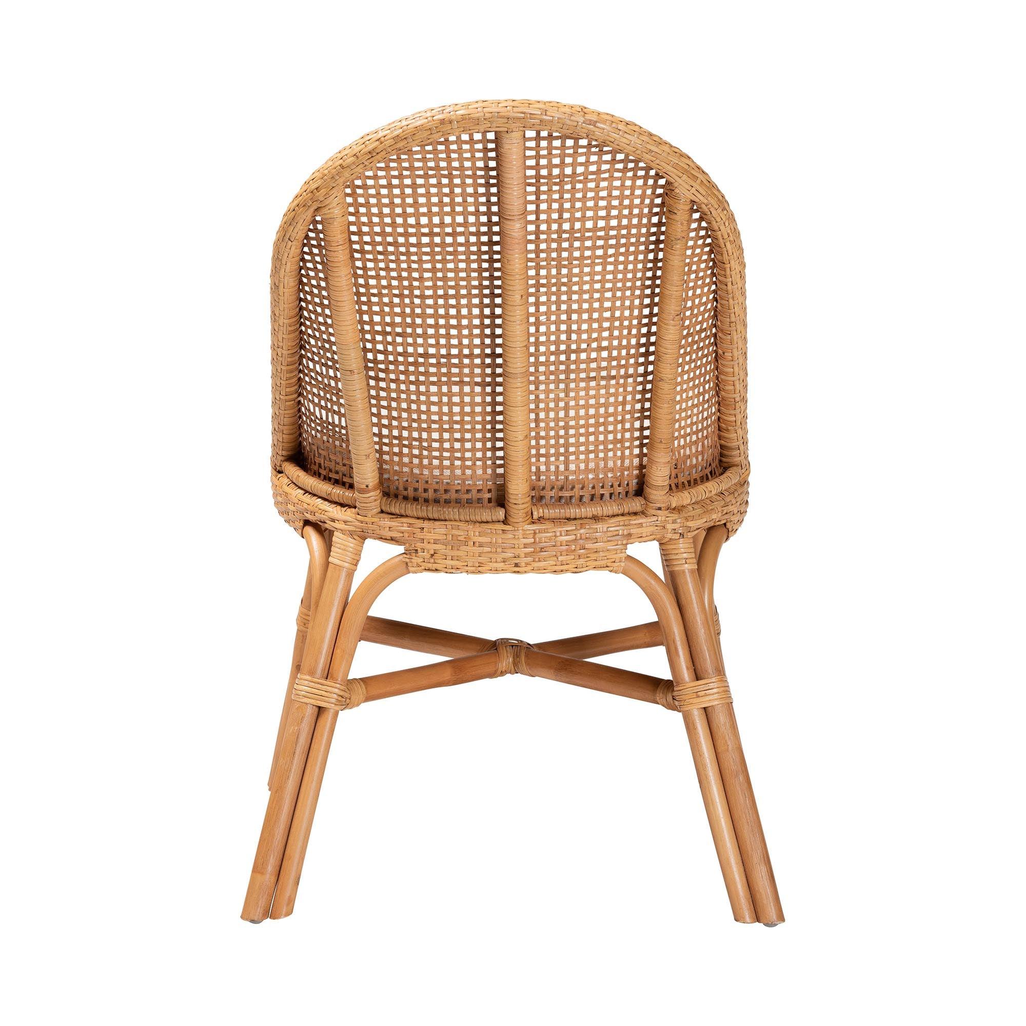 bali & pari Daniela Bohemian Light Honey Rattan Dining Chair