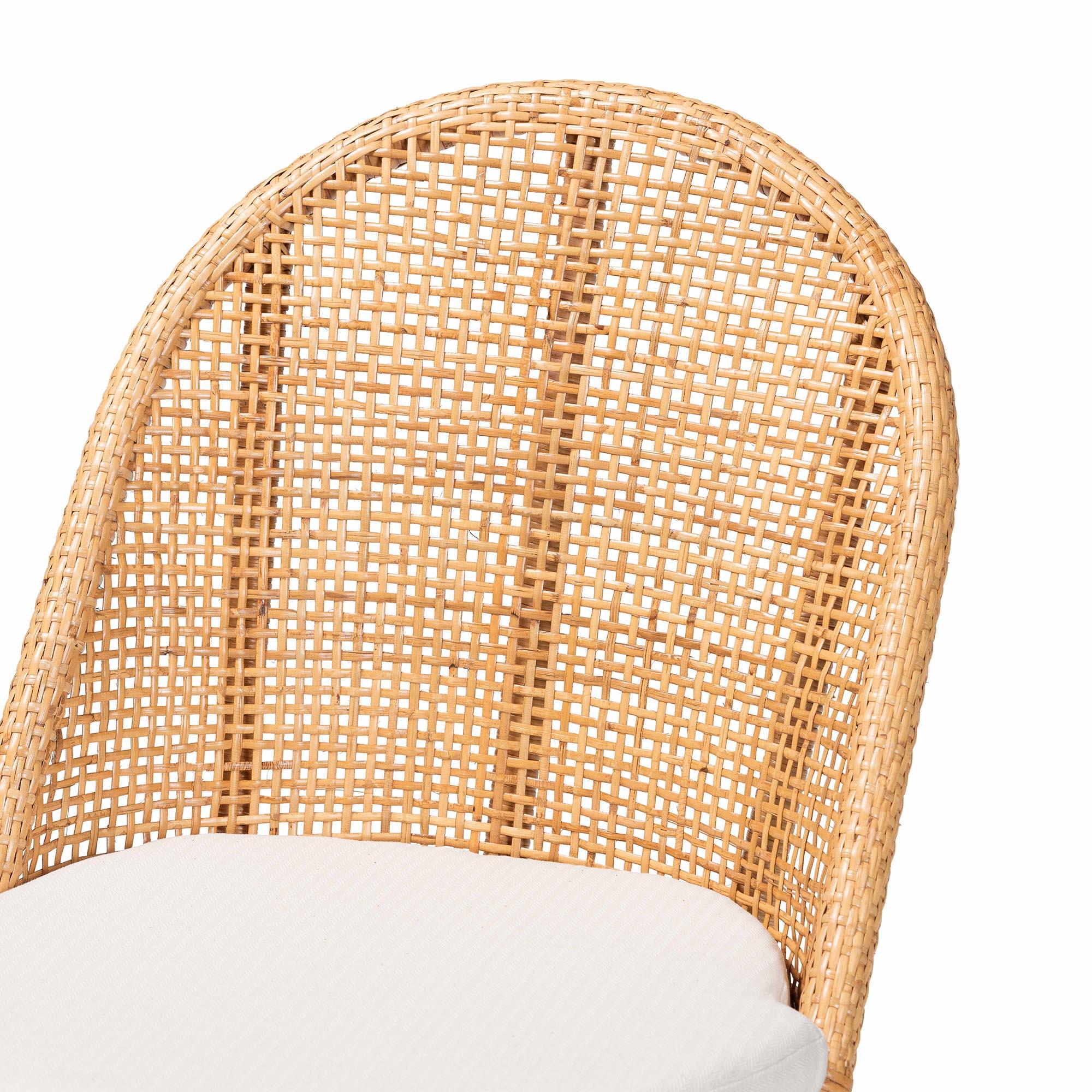 bali & pari Daniela Bohemian Light Honey Rattan Dining Chair