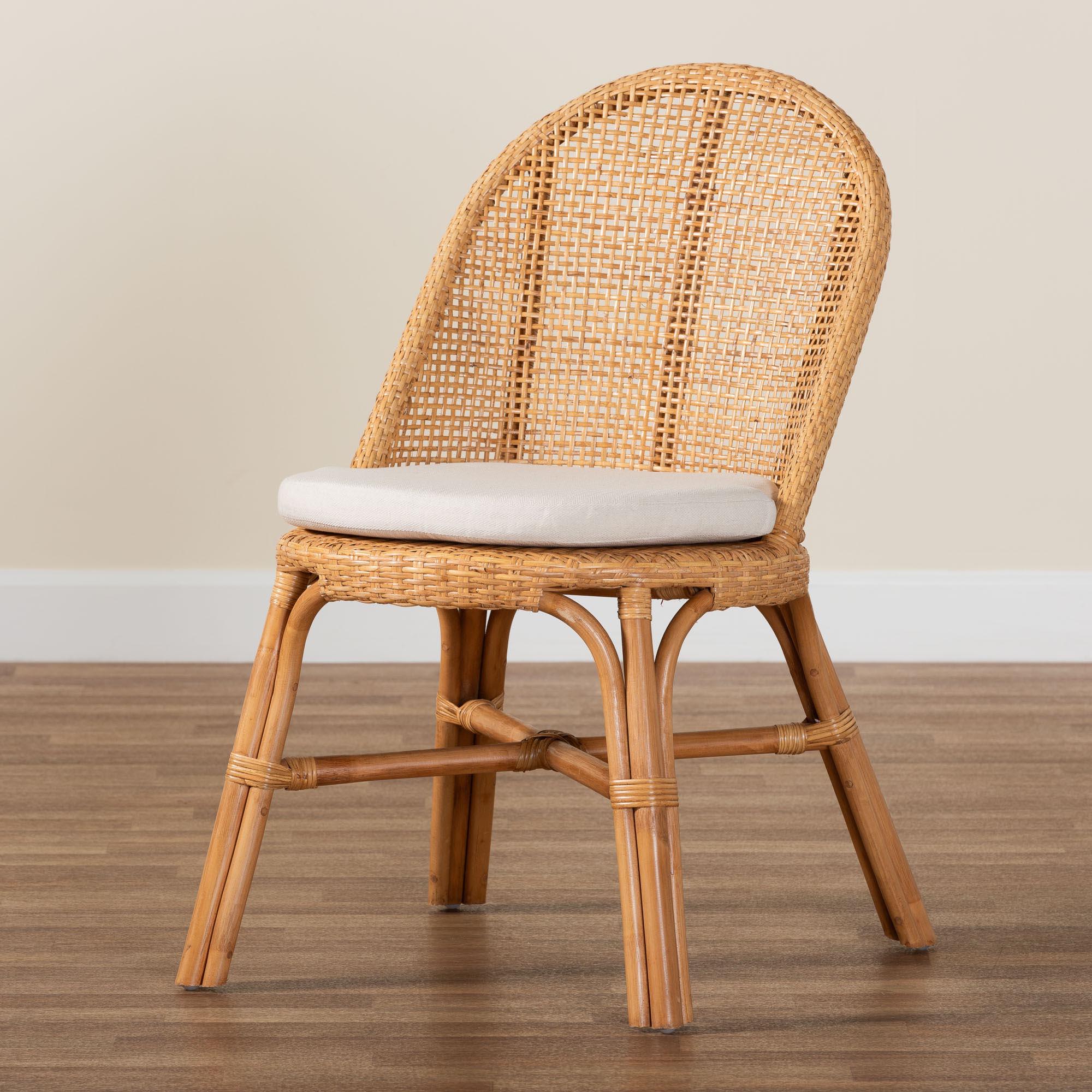 bali & pari Daniela Bohemian Light Honey Rattan Dining Chair