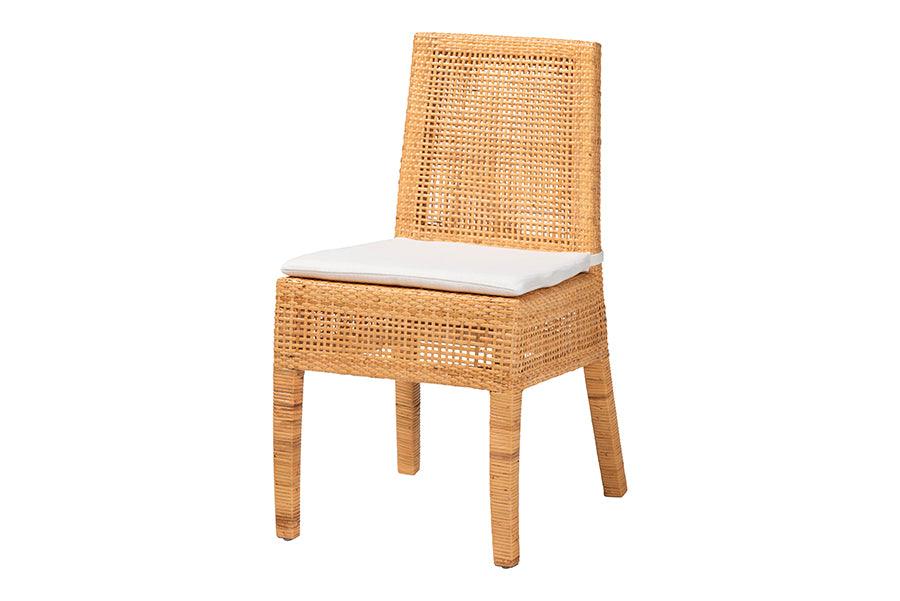 bali & pari Morris Bohemian Light Honey Rattan Dining Chair