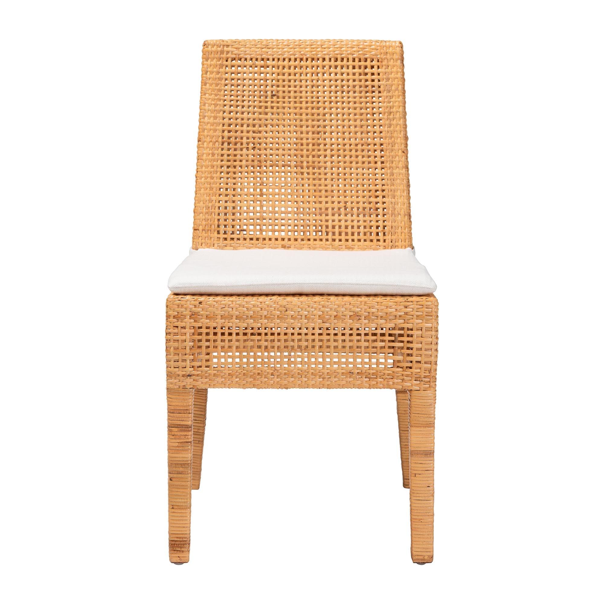 bali & pari Morris Bohemian Light Honey Rattan Dining Chair