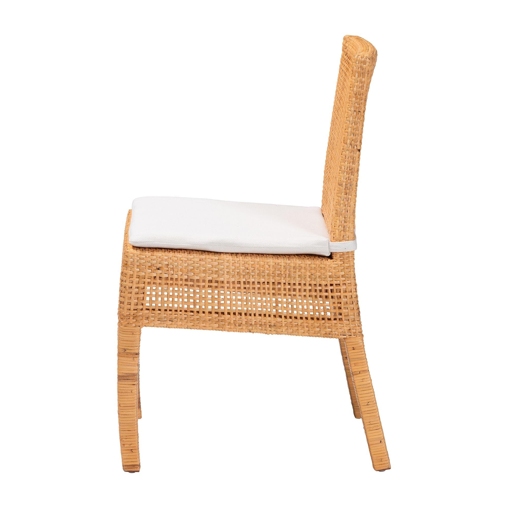 bali & pari Morris Bohemian Light Honey Rattan Dining Chair