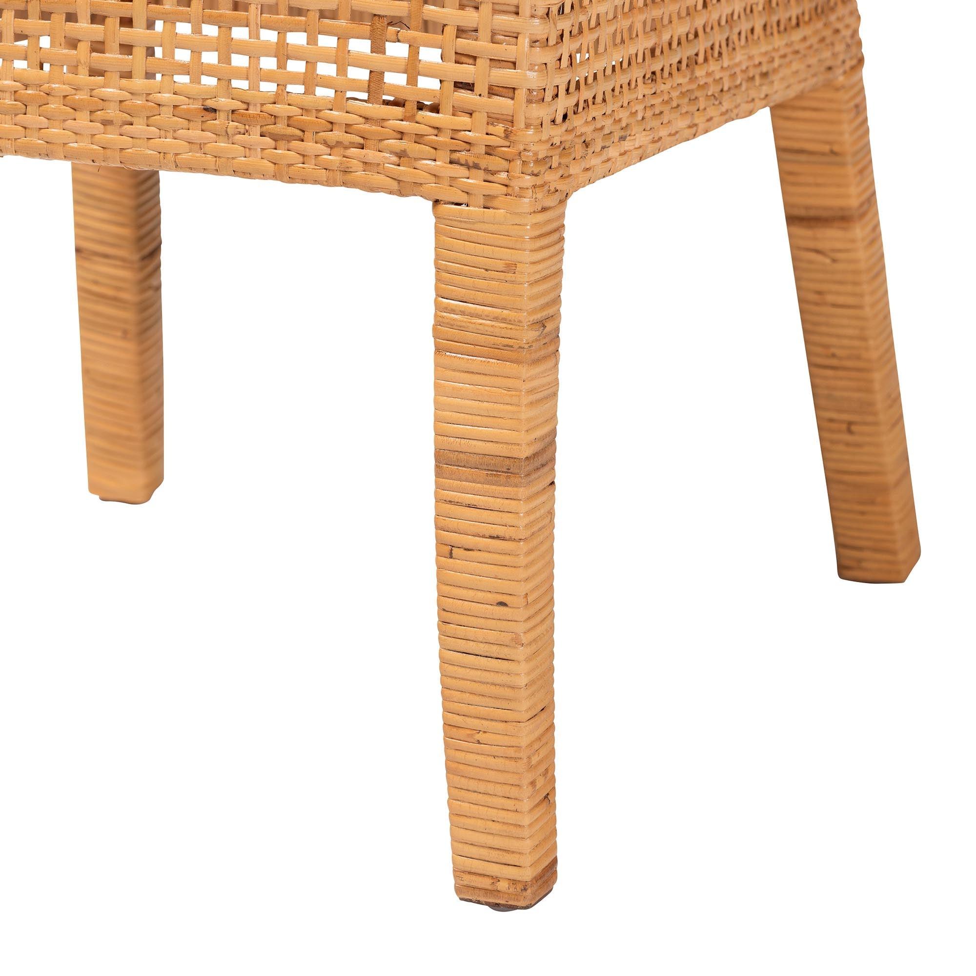 bali & pari Morris Bohemian Light Honey Rattan Dining Chair