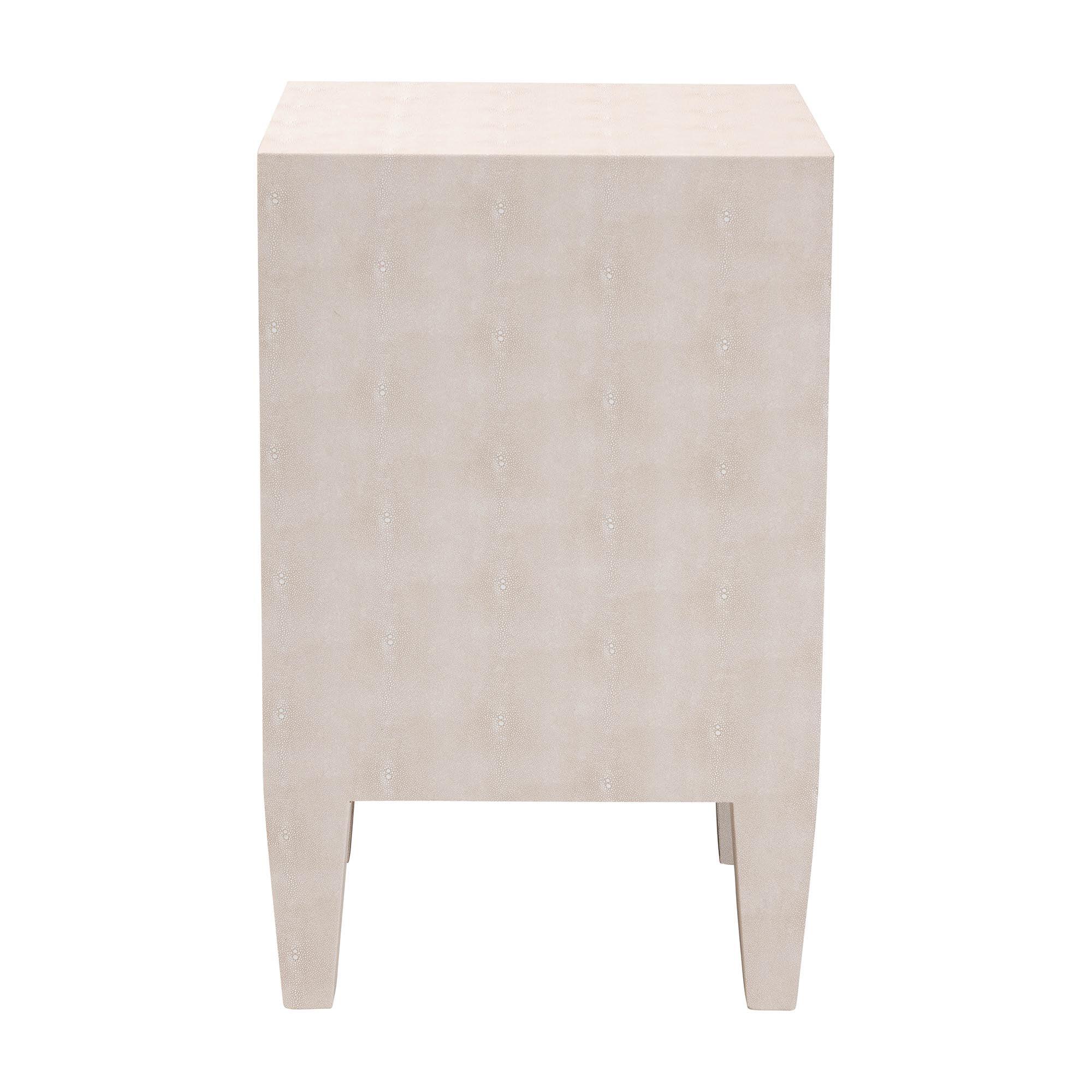 Leyna Modern Faux Shagreen 3-Drawer End Table