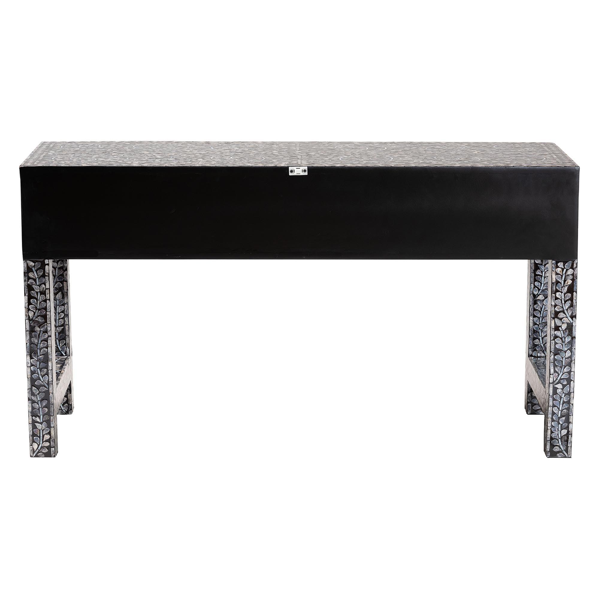 bali & pari Elara Coastal and Mother of Pearl Capiz Shell 3-Drawer Console Table