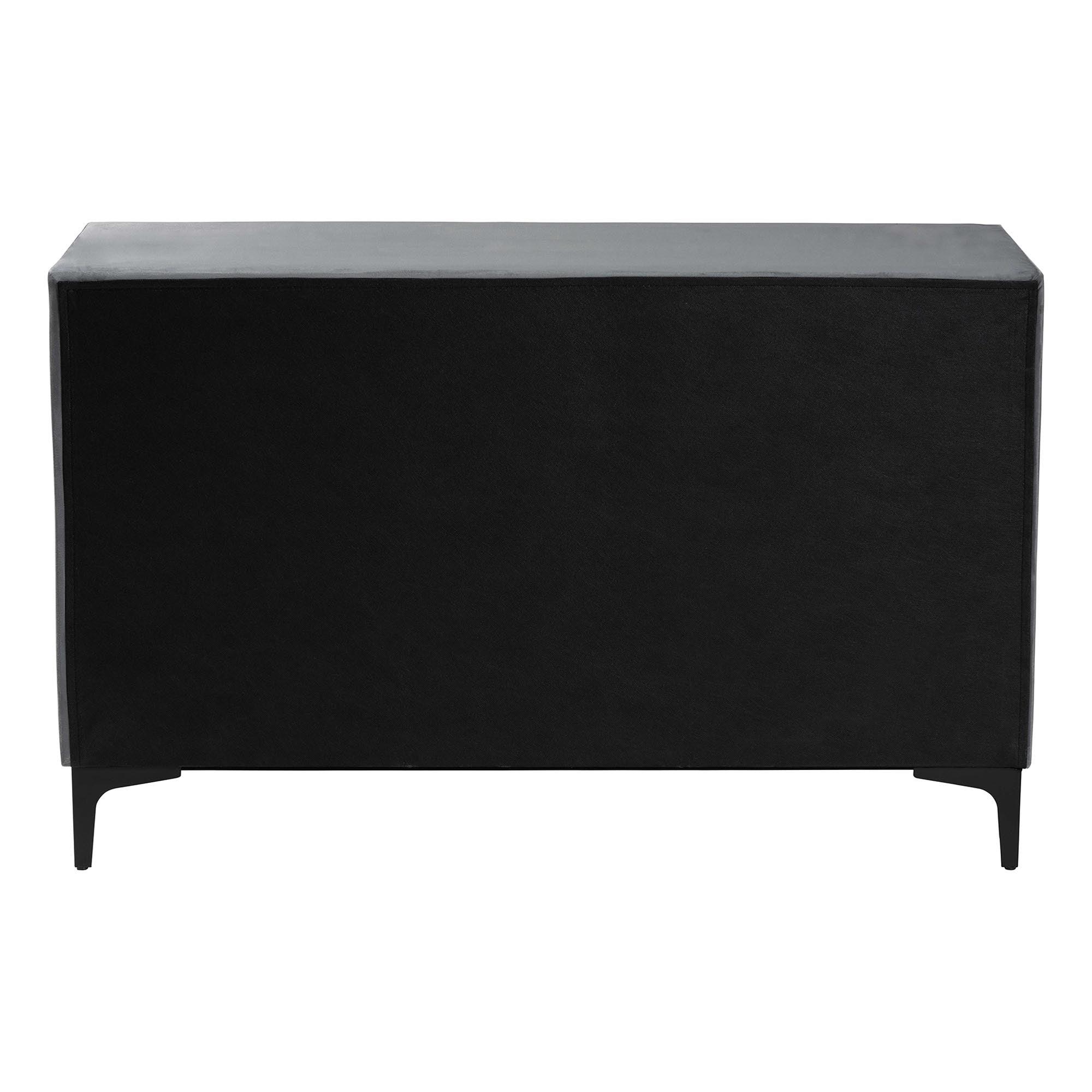 Etienne Modern Slate Velvet 6-Drawer Dresser