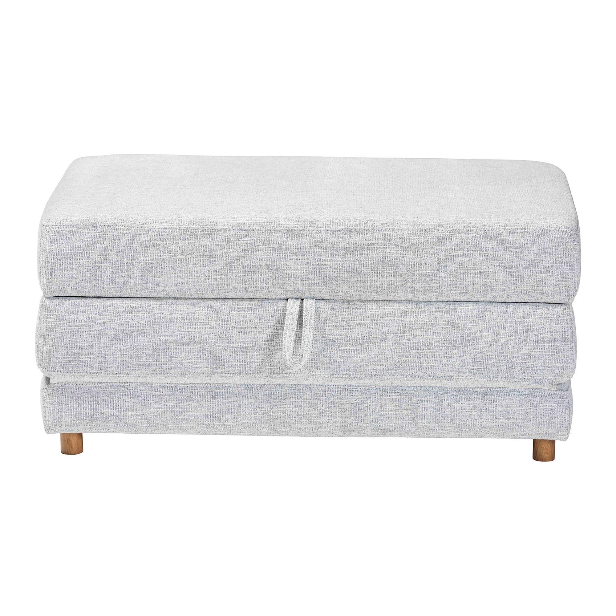 Sabriel Modern Light Fabric Convertible Sleeper Ottoman