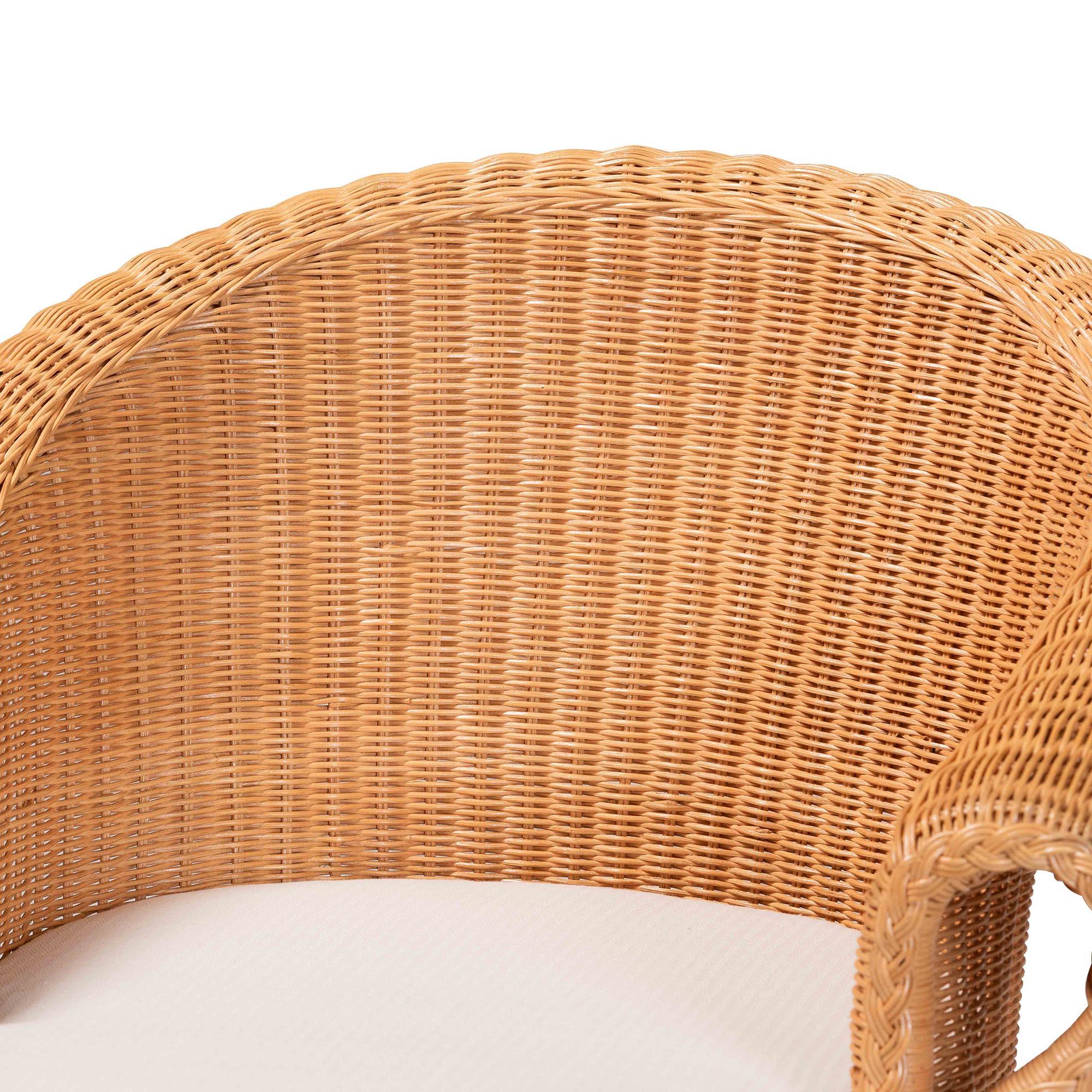 bali & pari Tamara Bohemian Braided Honey Rattan Dining Chair