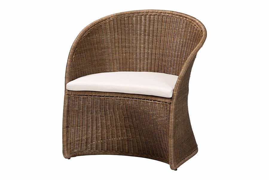 bali & pari Kintamani Bohemian washed Rattan Accent Chair