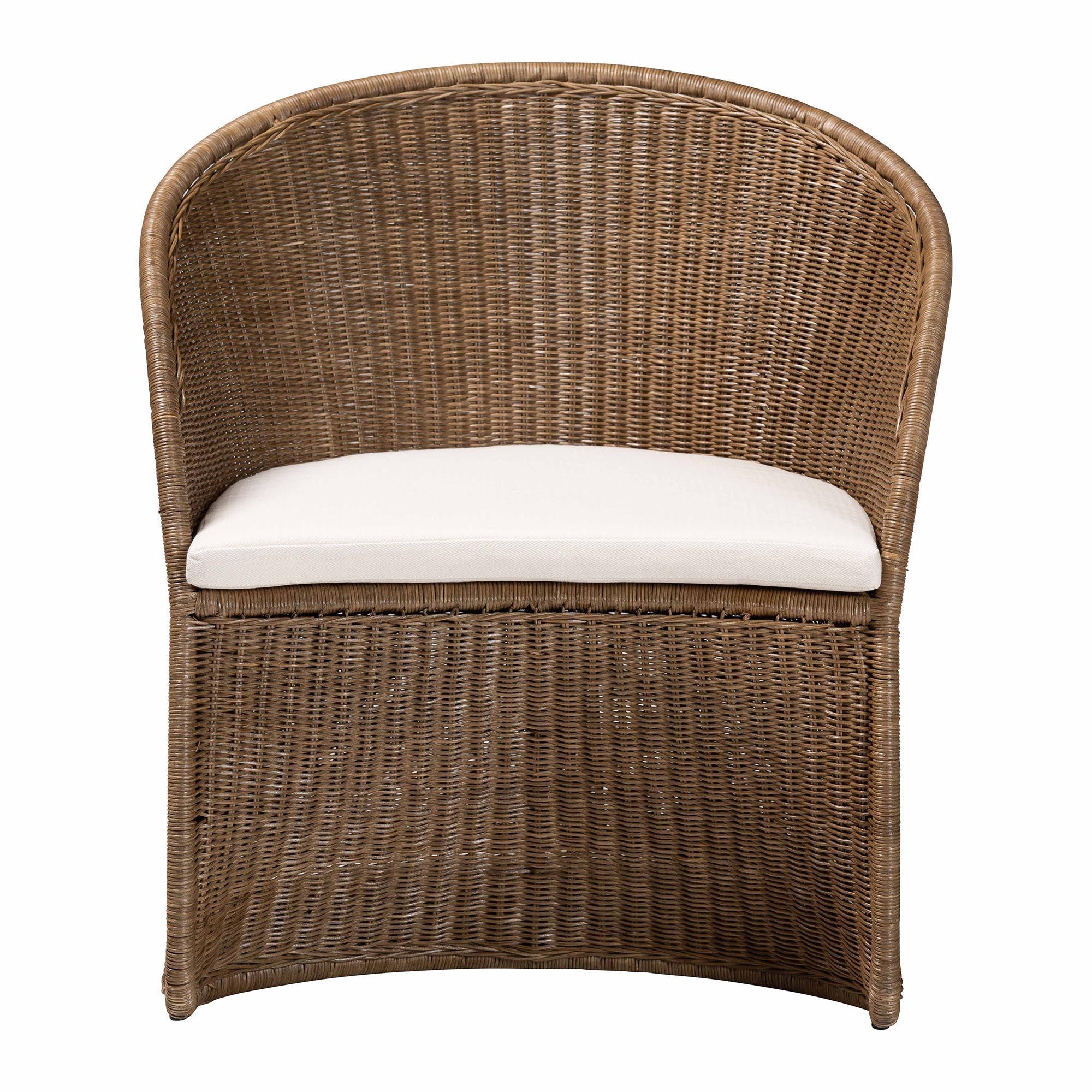 bali & pari Kintamani Bohemian washed Rattan Accent Chair