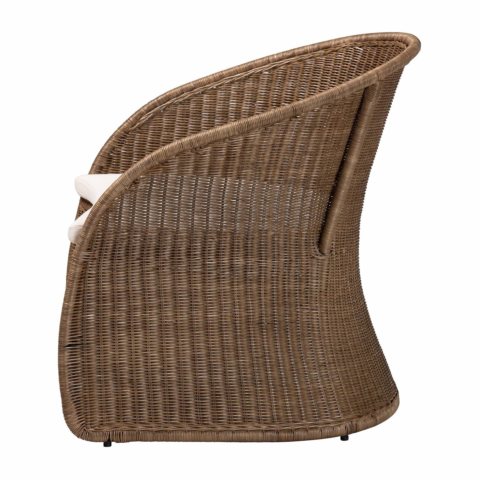 bali & pari Kintamani Bohemian washed Rattan Accent Chair