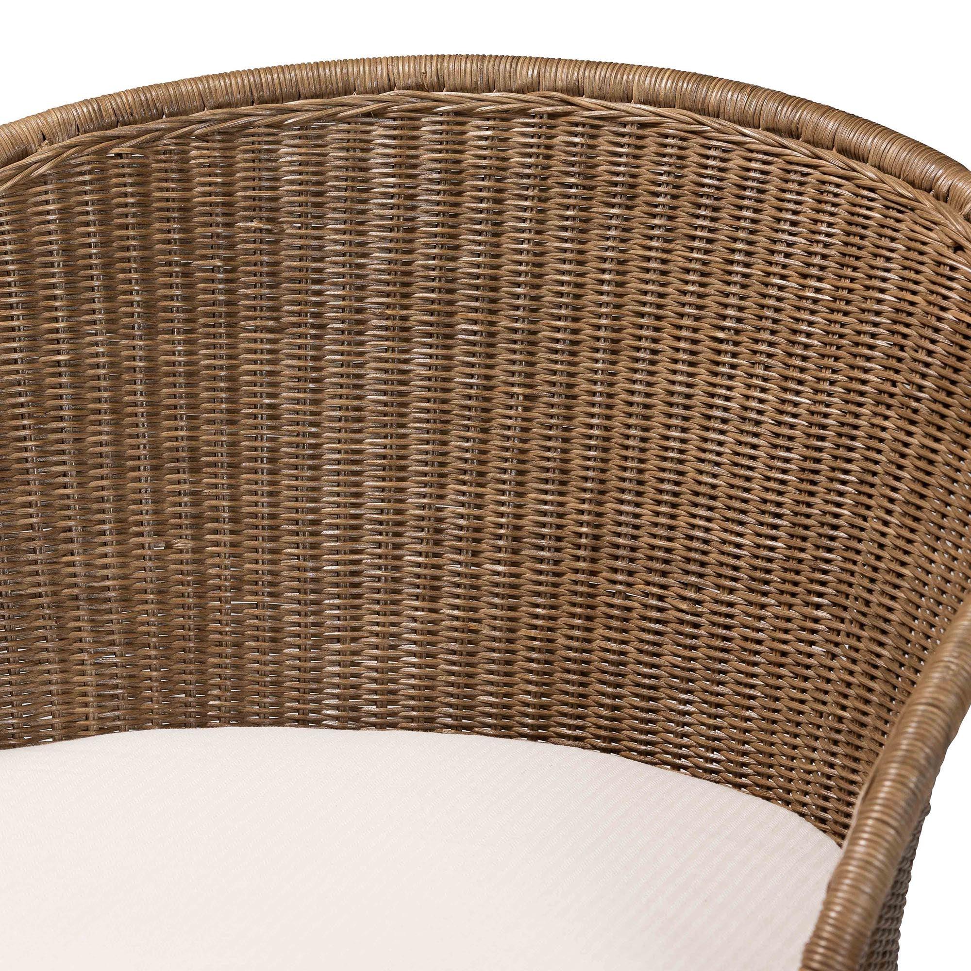 bali & pari Kintamani Bohemian washed Rattan Accent Chair