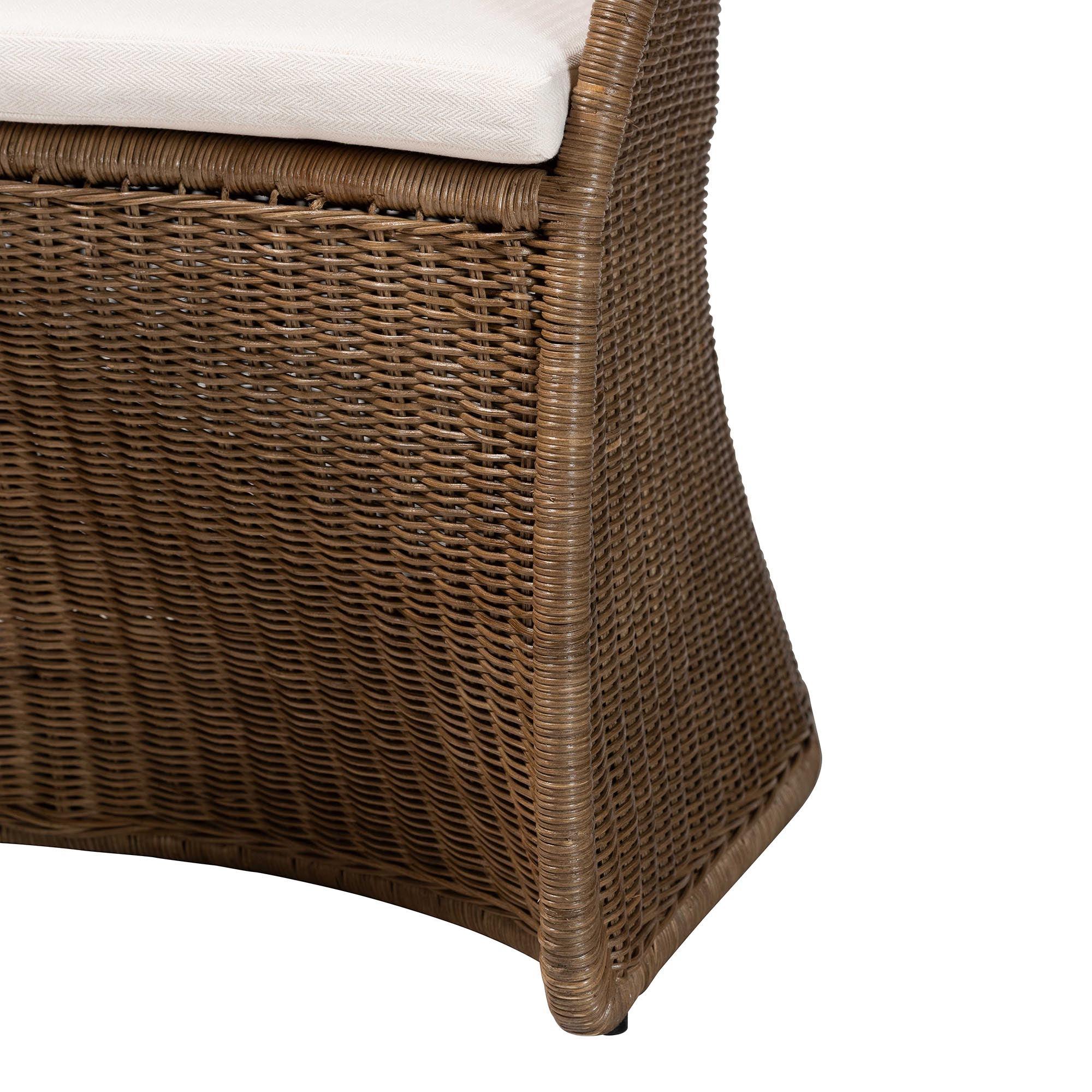 bali & pari Kintamani Bohemian washed Rattan Accent Chair