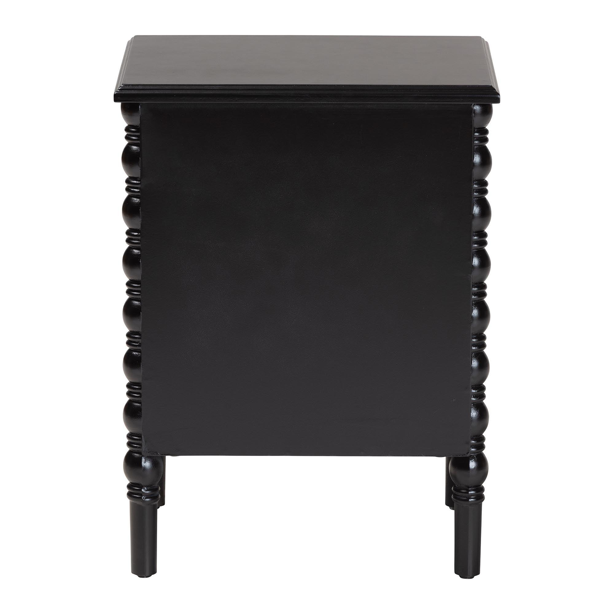 Malinda Classic Wood 2-Drawer End Table with Spindle Legs