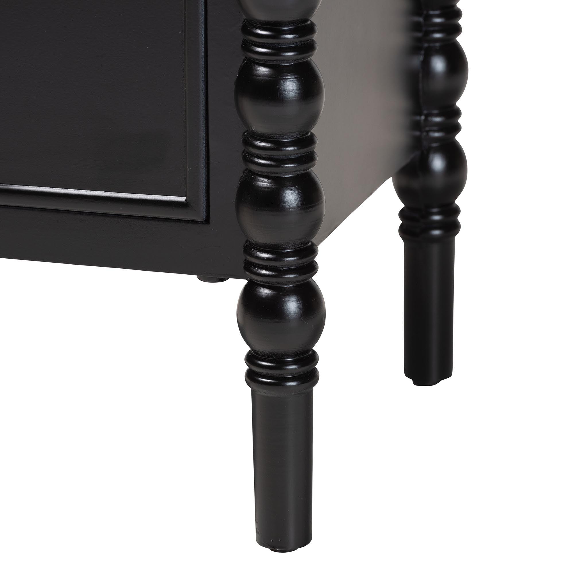 Malinda Classic Wood 2-Drawer End Table with Spindle Legs