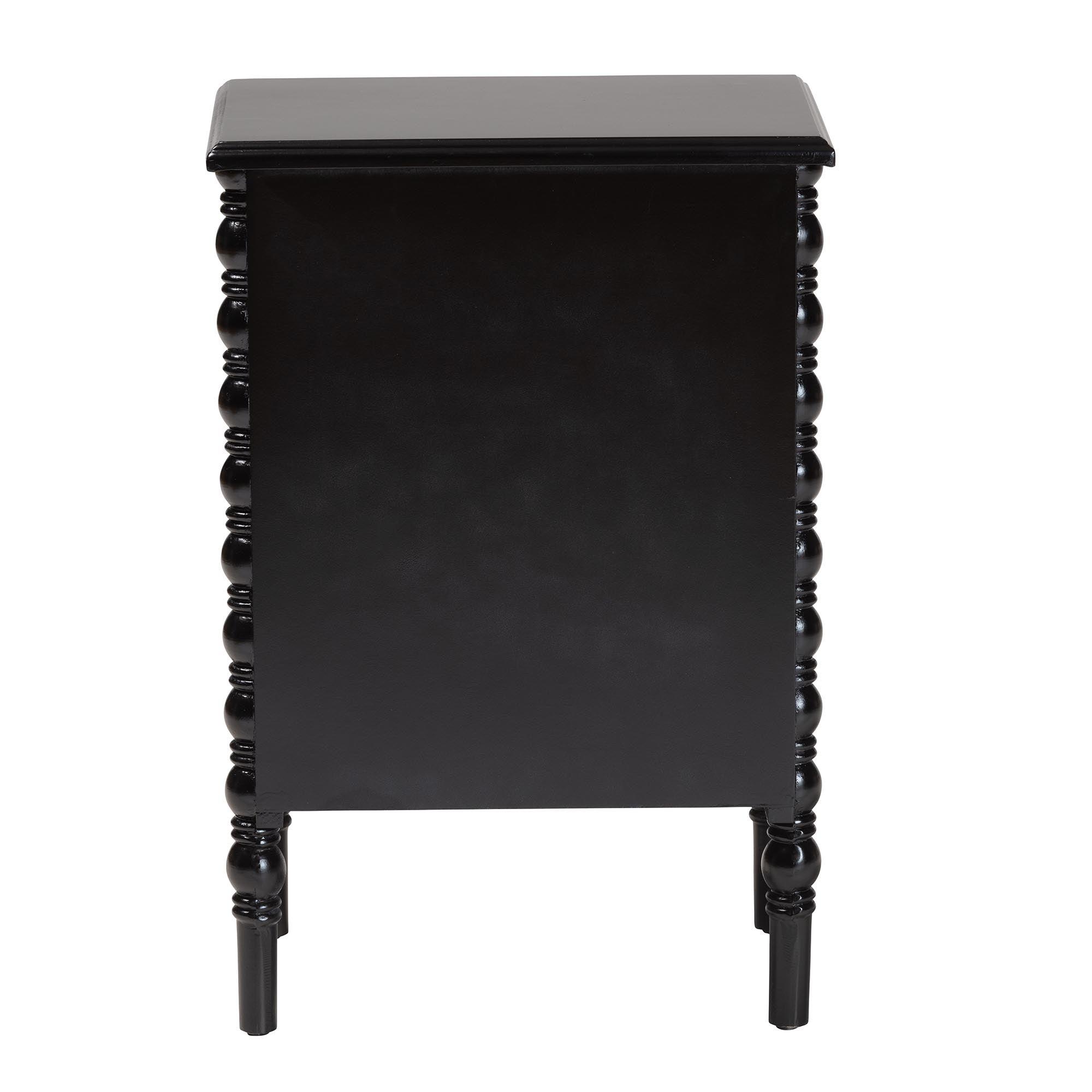 Malinda Classic Wood 3-Drawer End Table with Spindle Legs