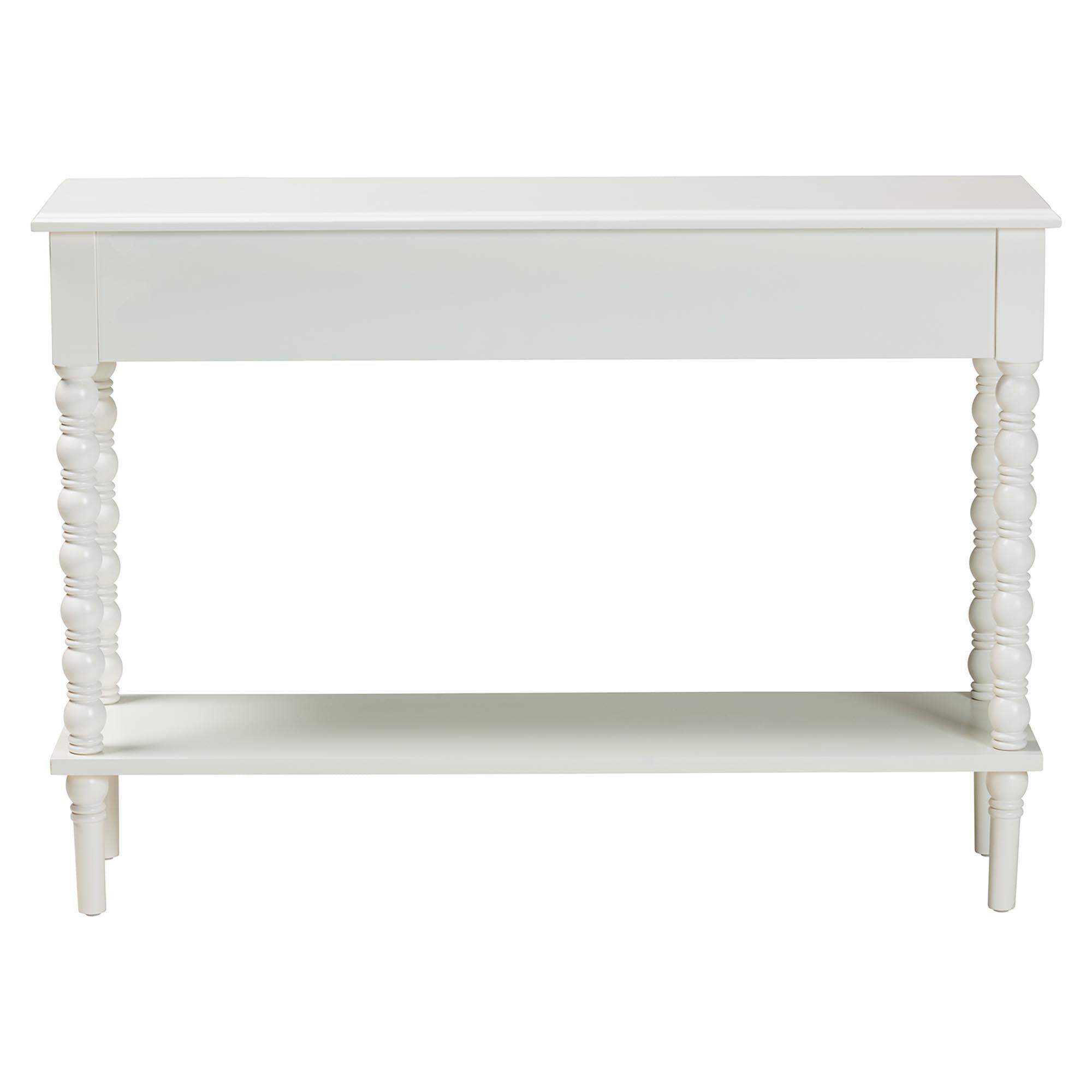 Malinda Classic Wood 2-Drawer Console Table with Spindle Legs