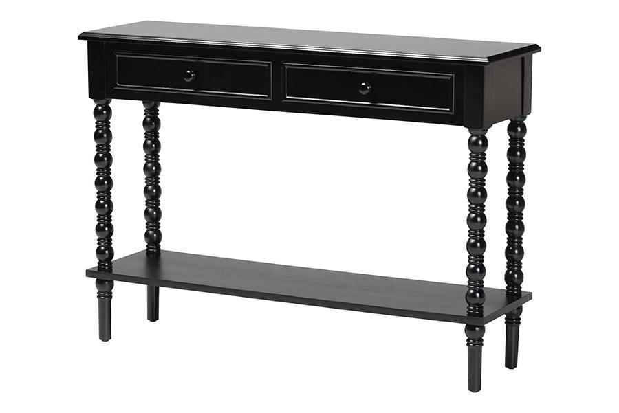 Malinda Classic Wood 2-Drawer Console Table with Spindle Legs