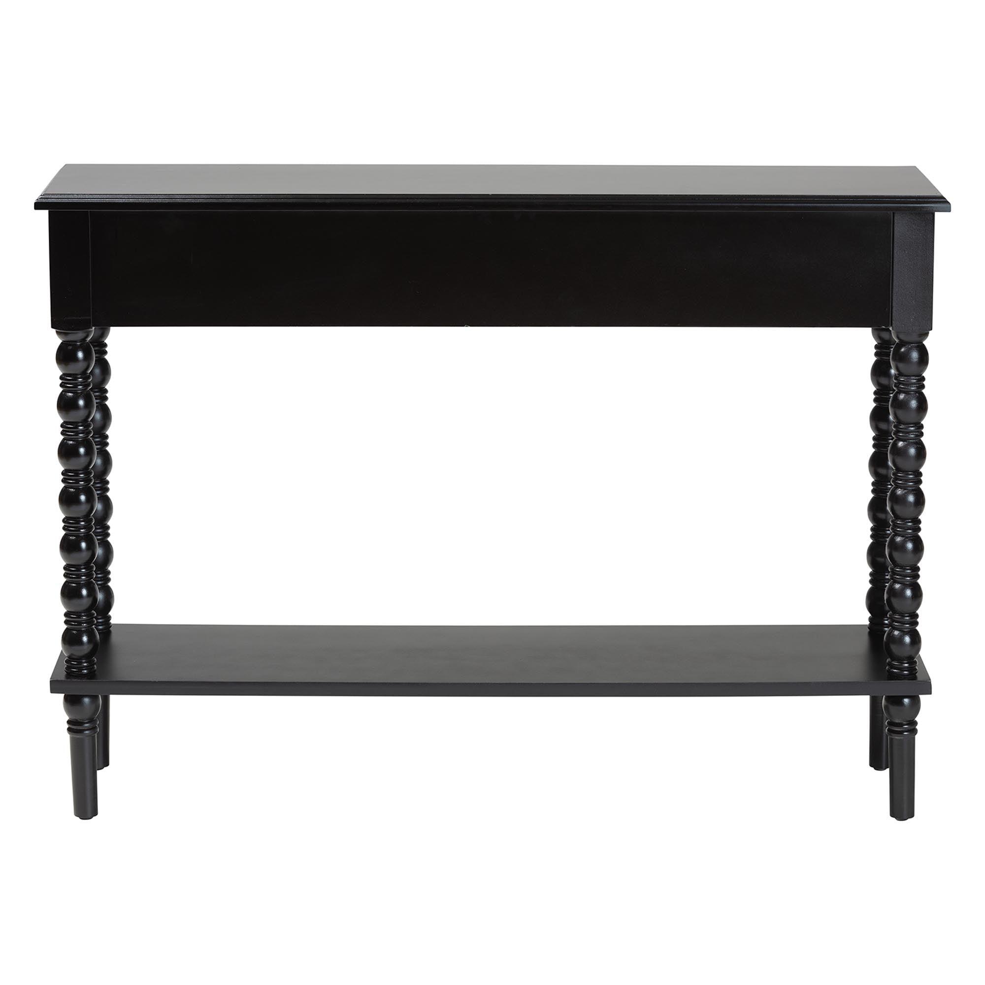 Malinda Classic Wood 2-Drawer Console Table with Spindle Legs