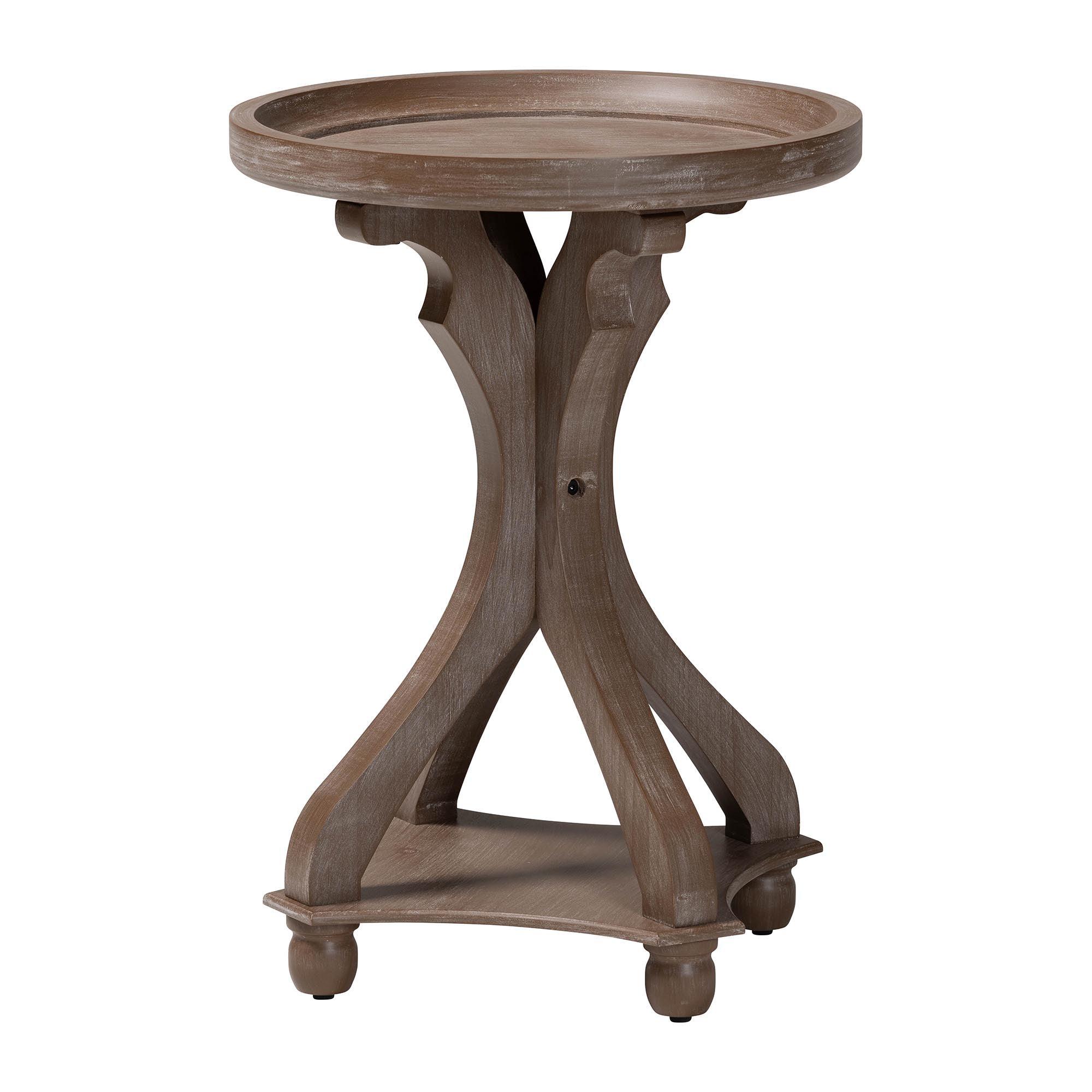 Westlyn French Country Antique Wood End Table