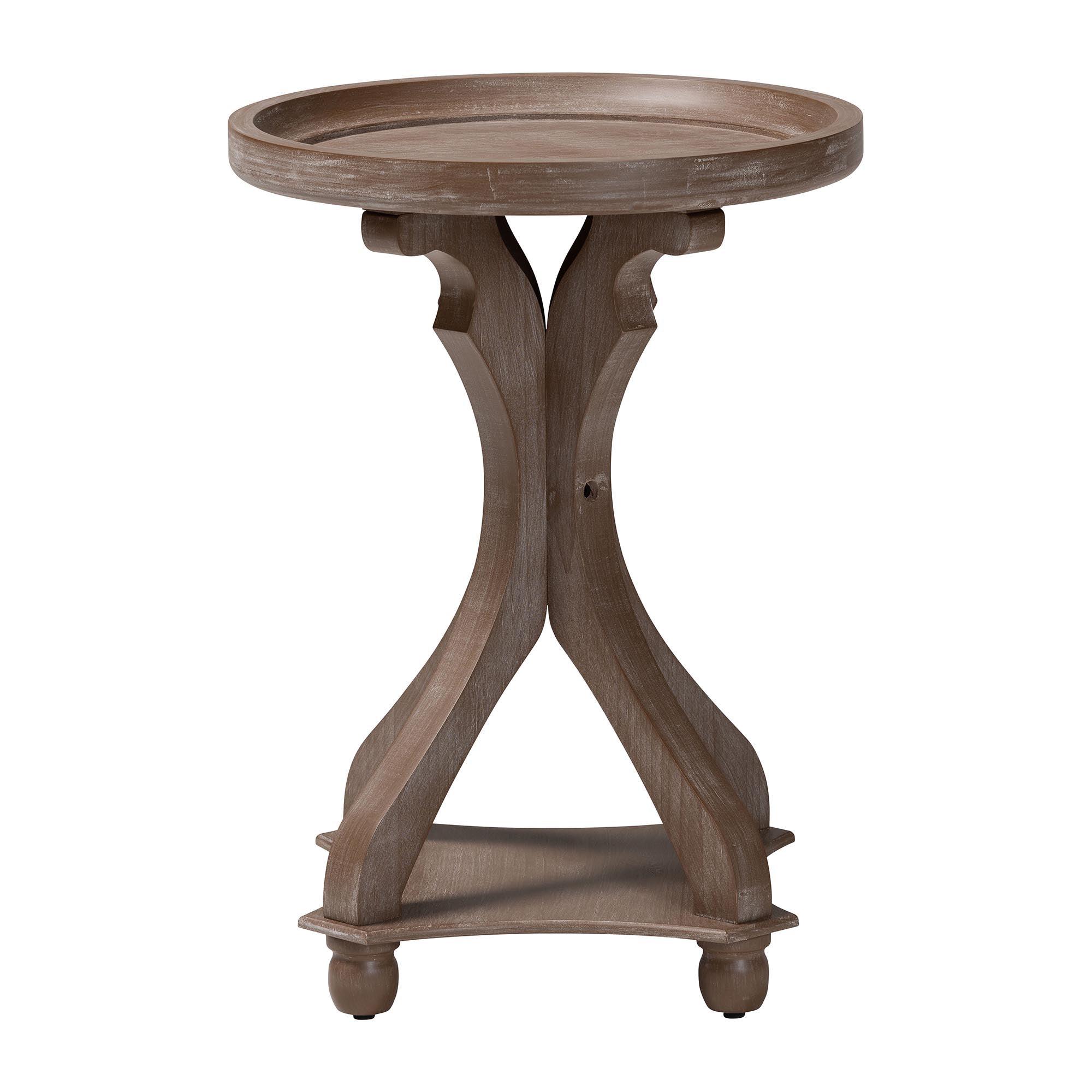 Westlyn French Country Antique Wood End Table