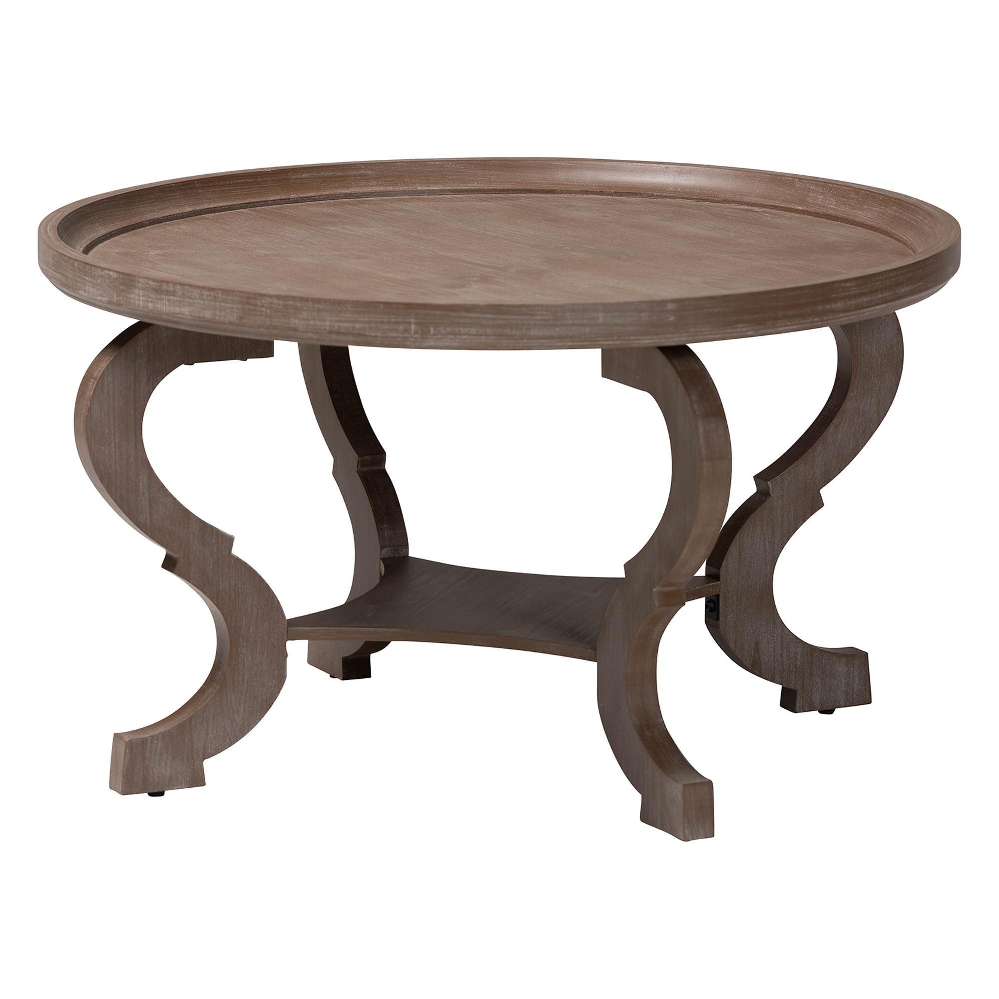 Madrona French Country Antique Wood Coffee Table